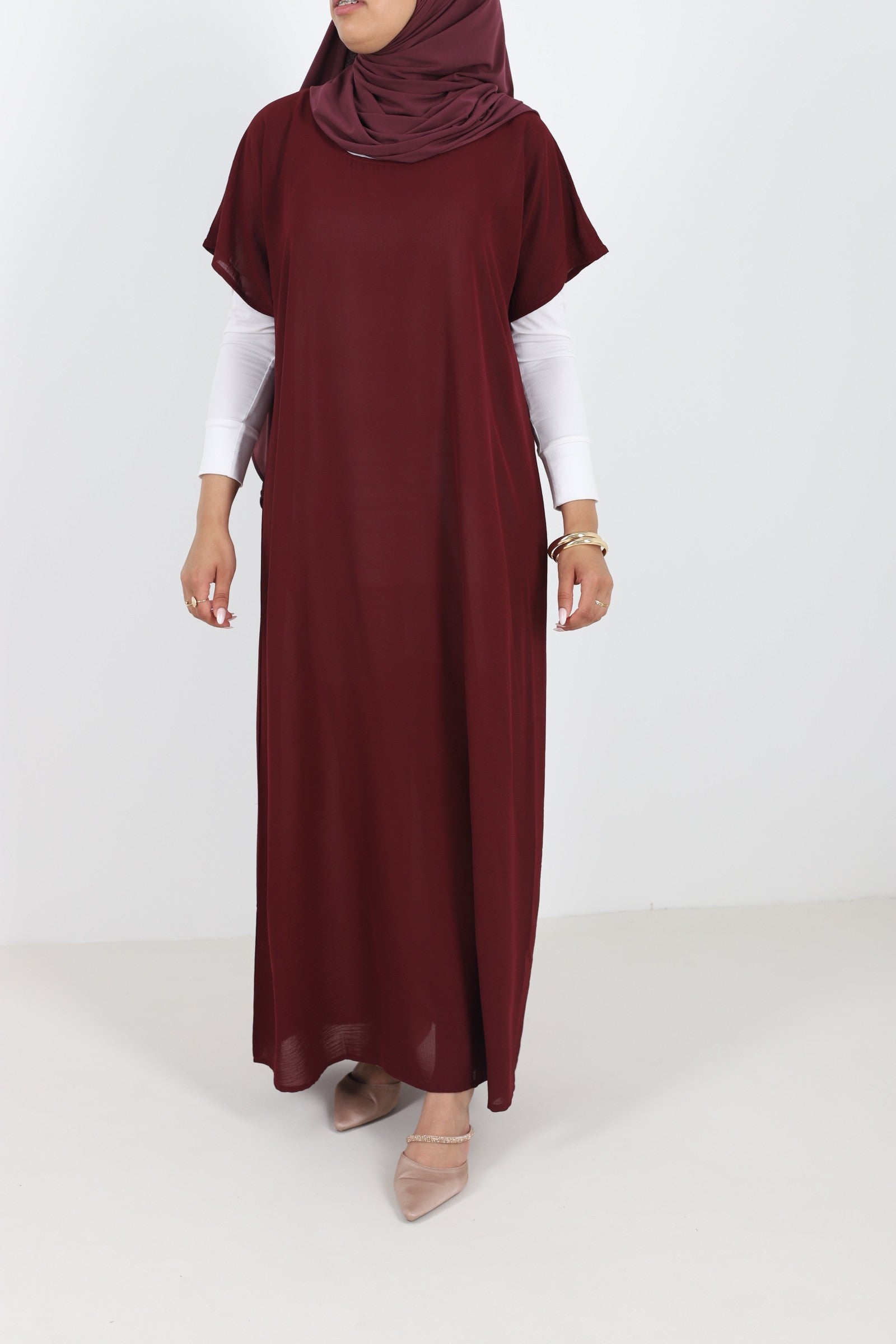 Sous abaya bordeaux