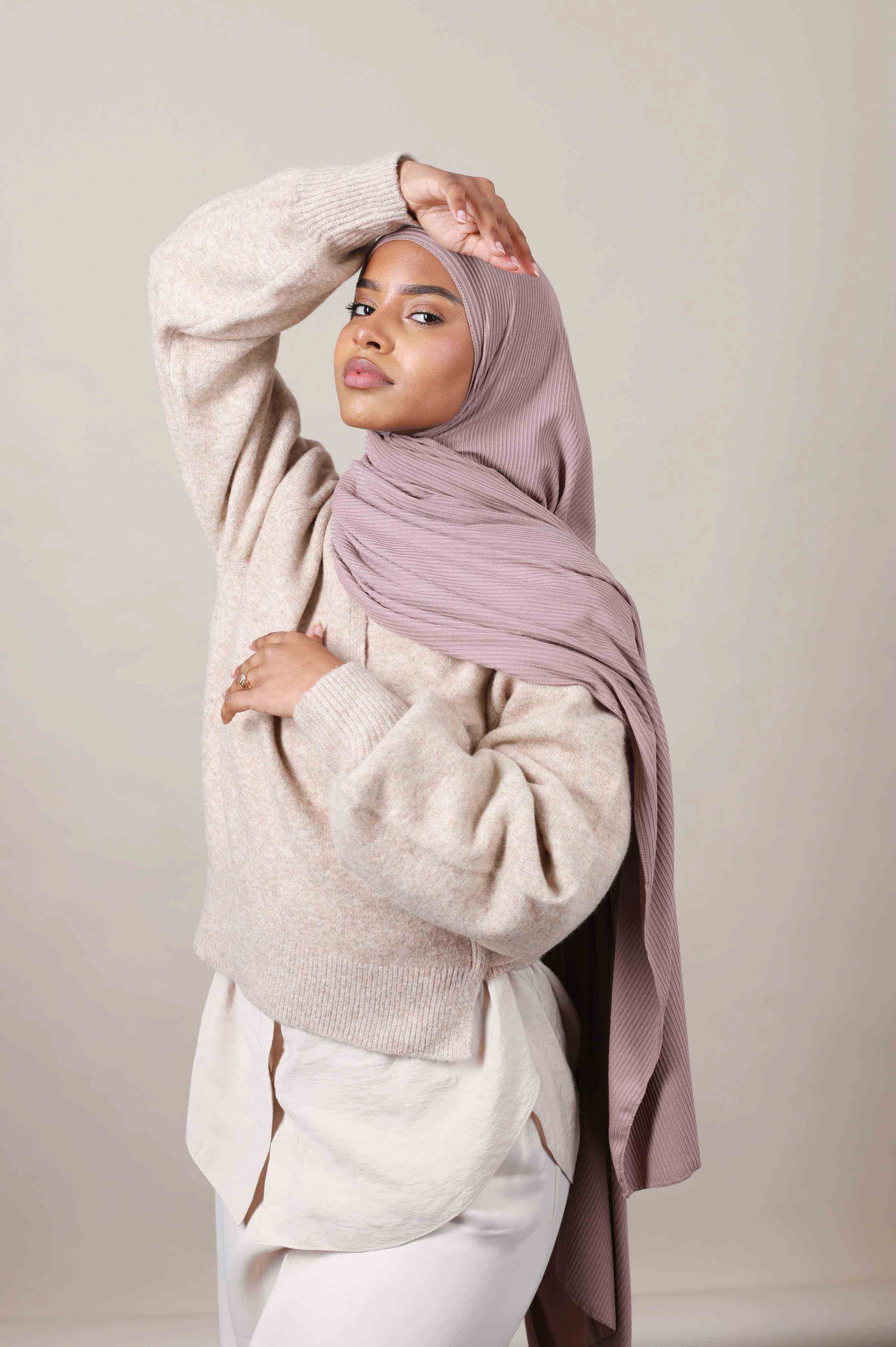 Jersey hijab côtelé