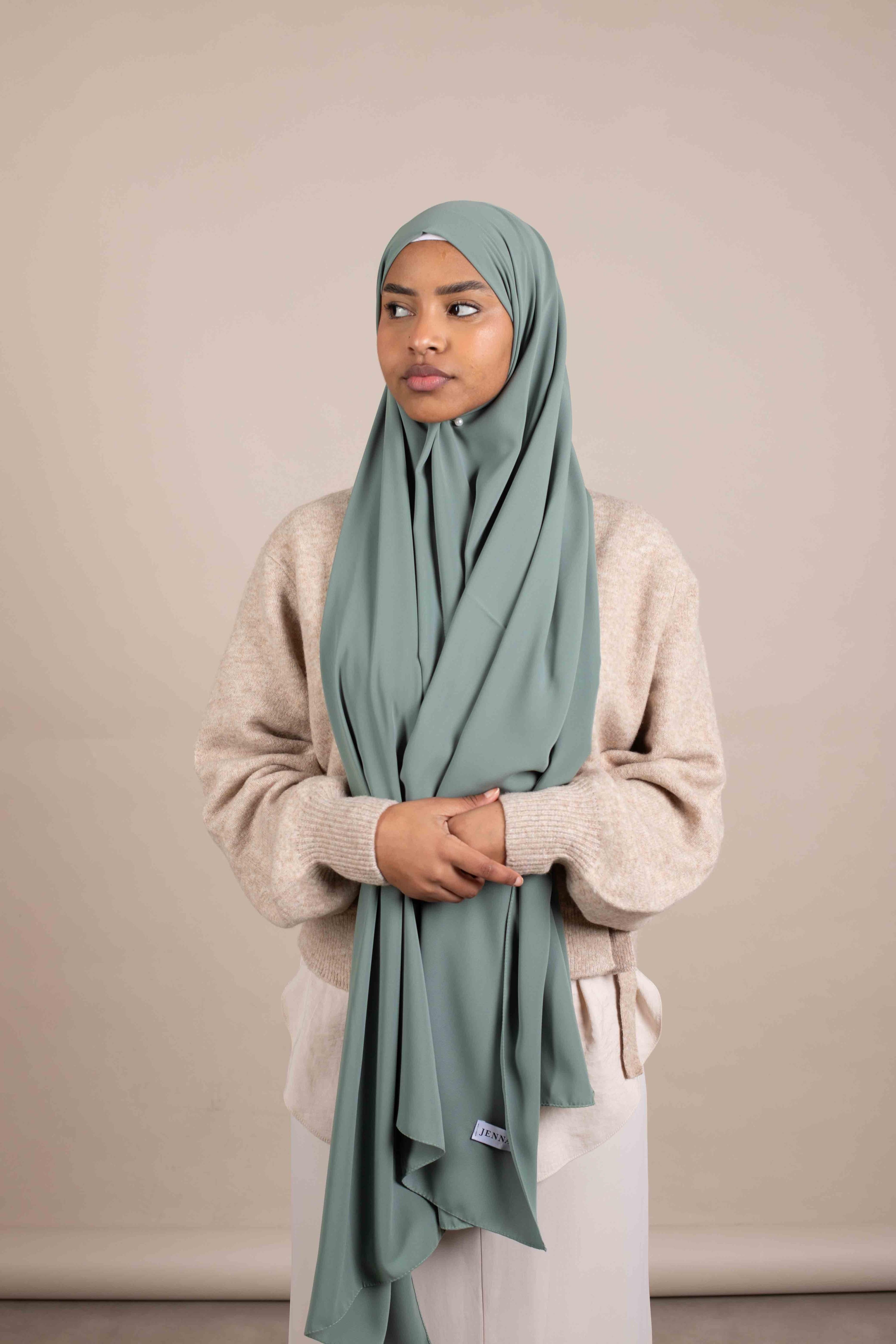 Hijab Soie de Medine - nuance Greeny