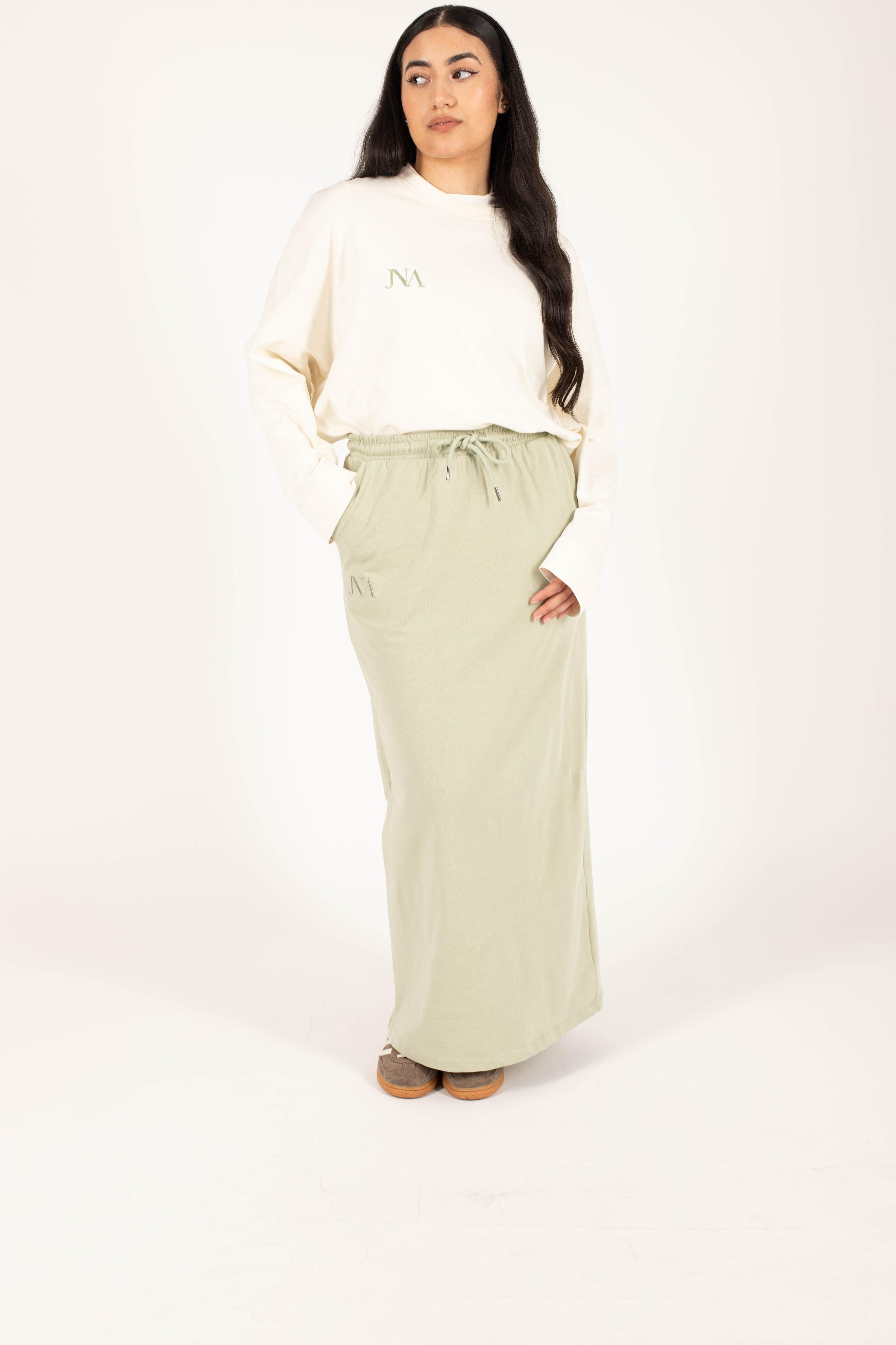 JNA essential water green skirt