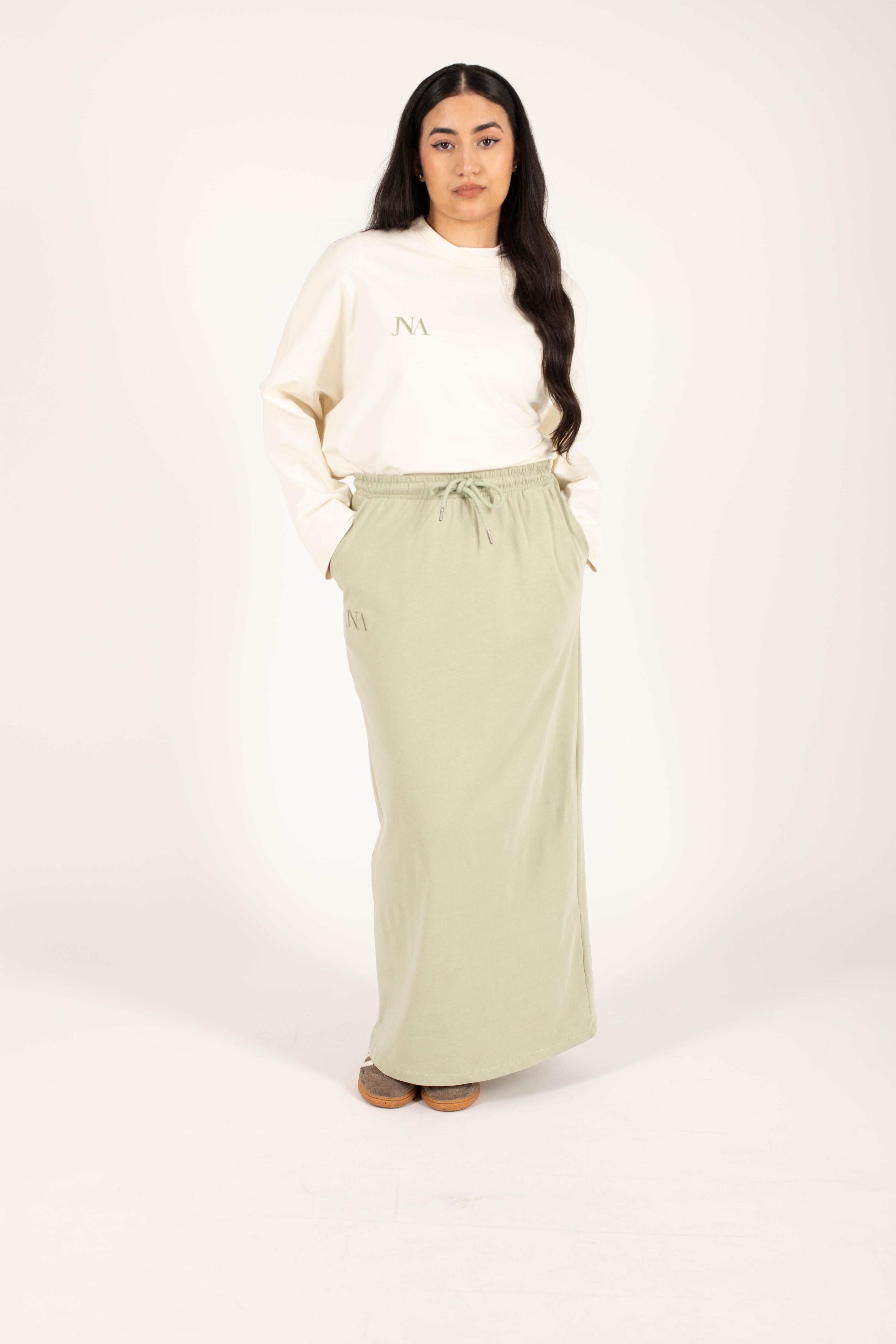 JNA essential water green skirt