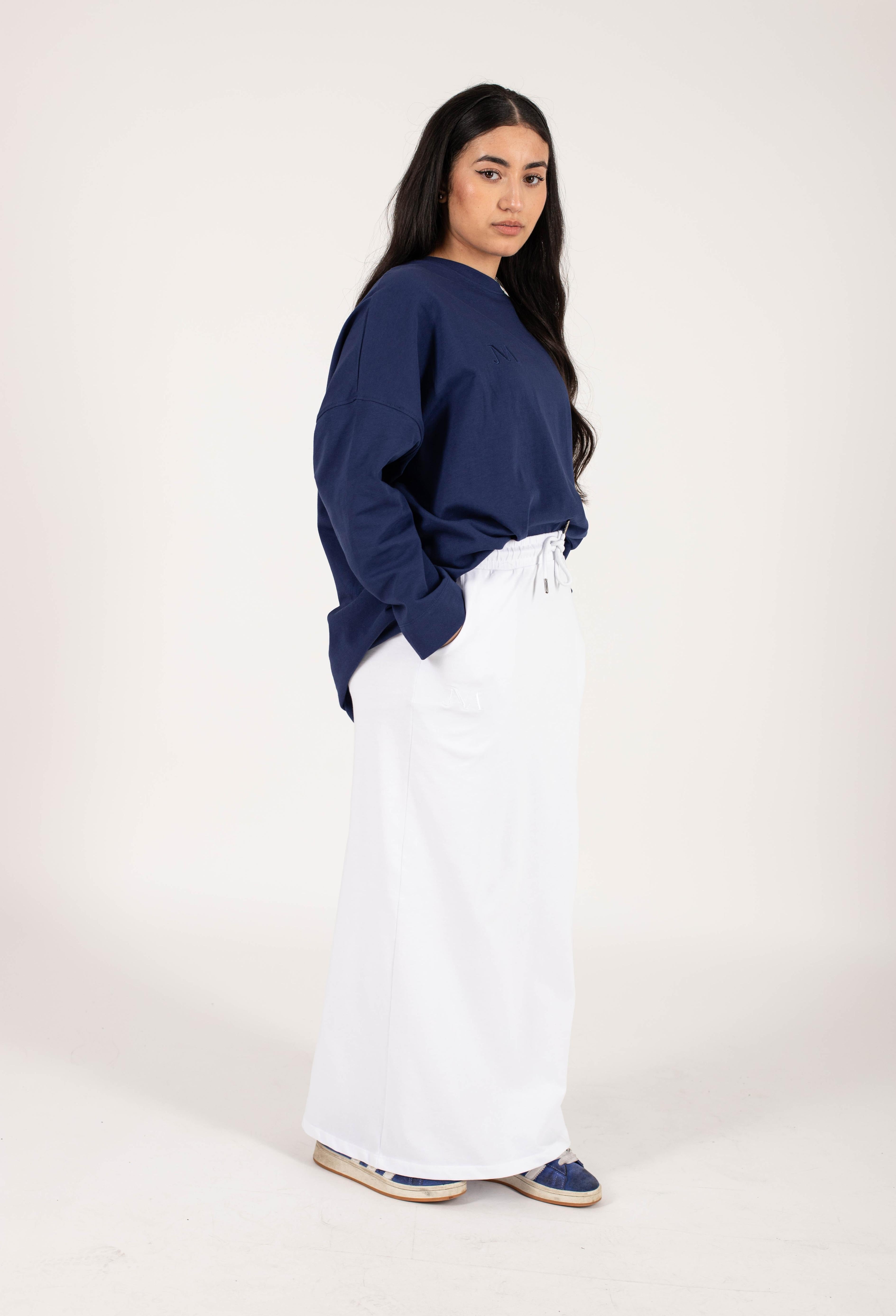 JNA essential white skirt