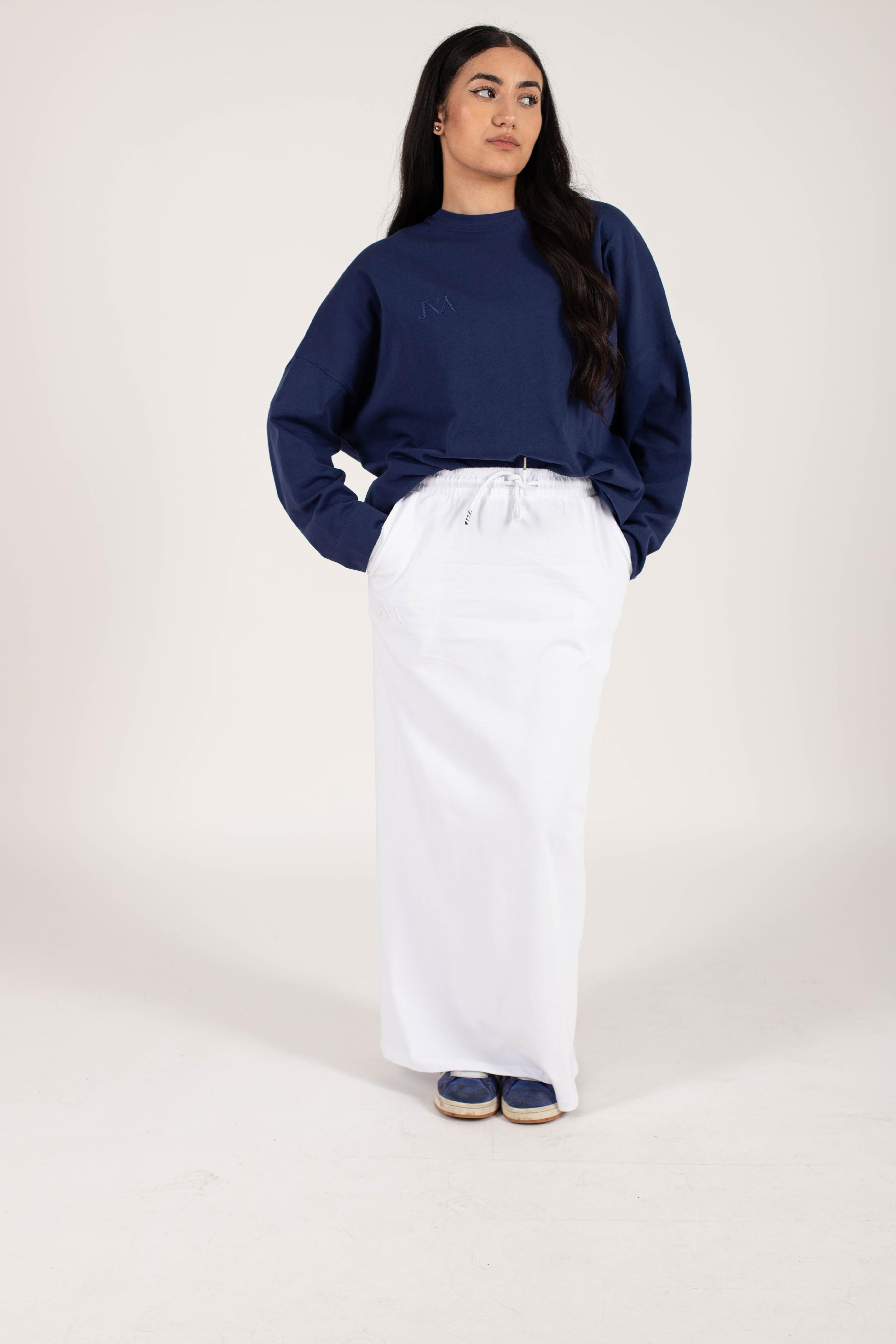 JNA essential white skirt