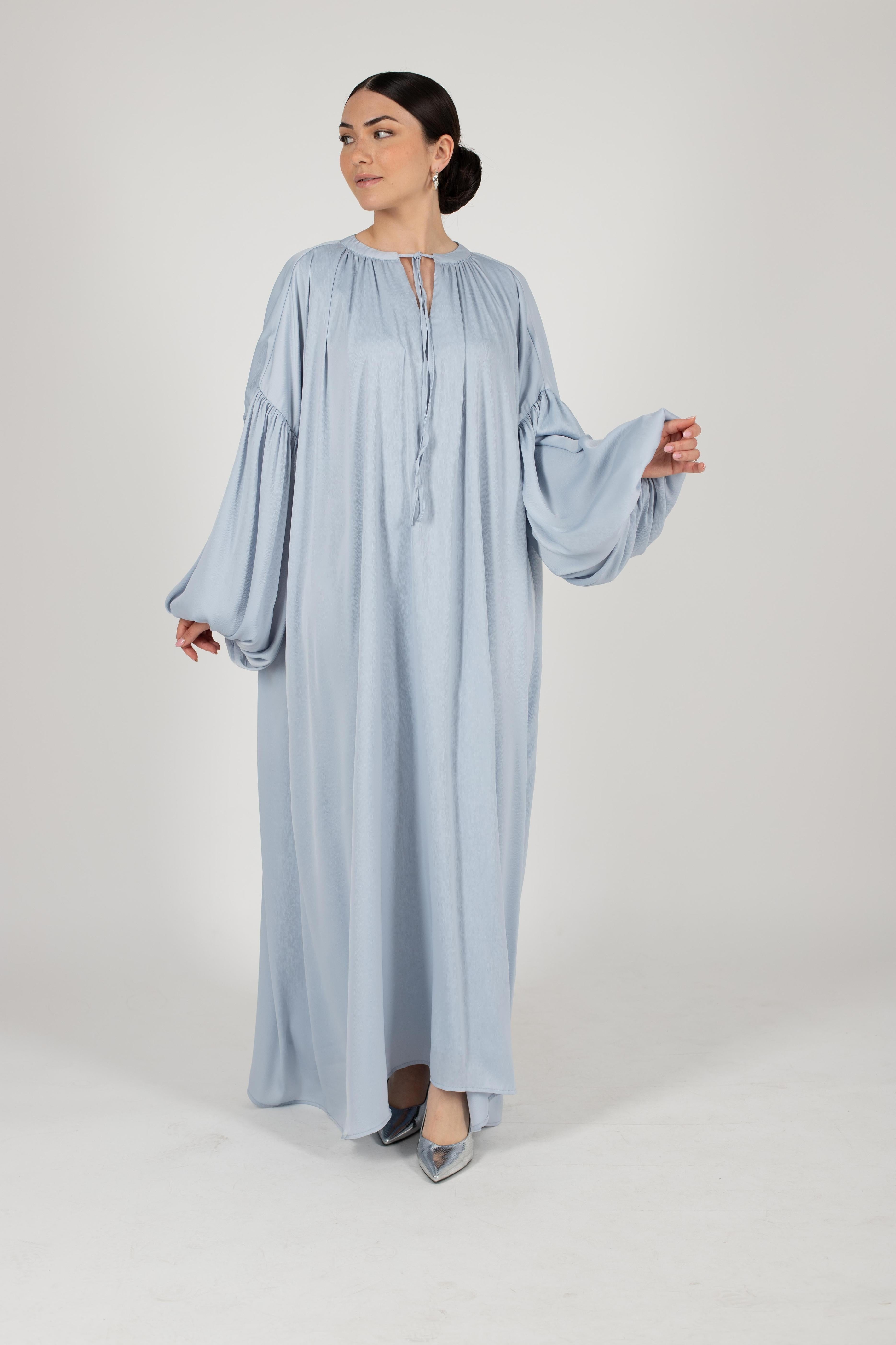 Robe longue Bali bleu ciel