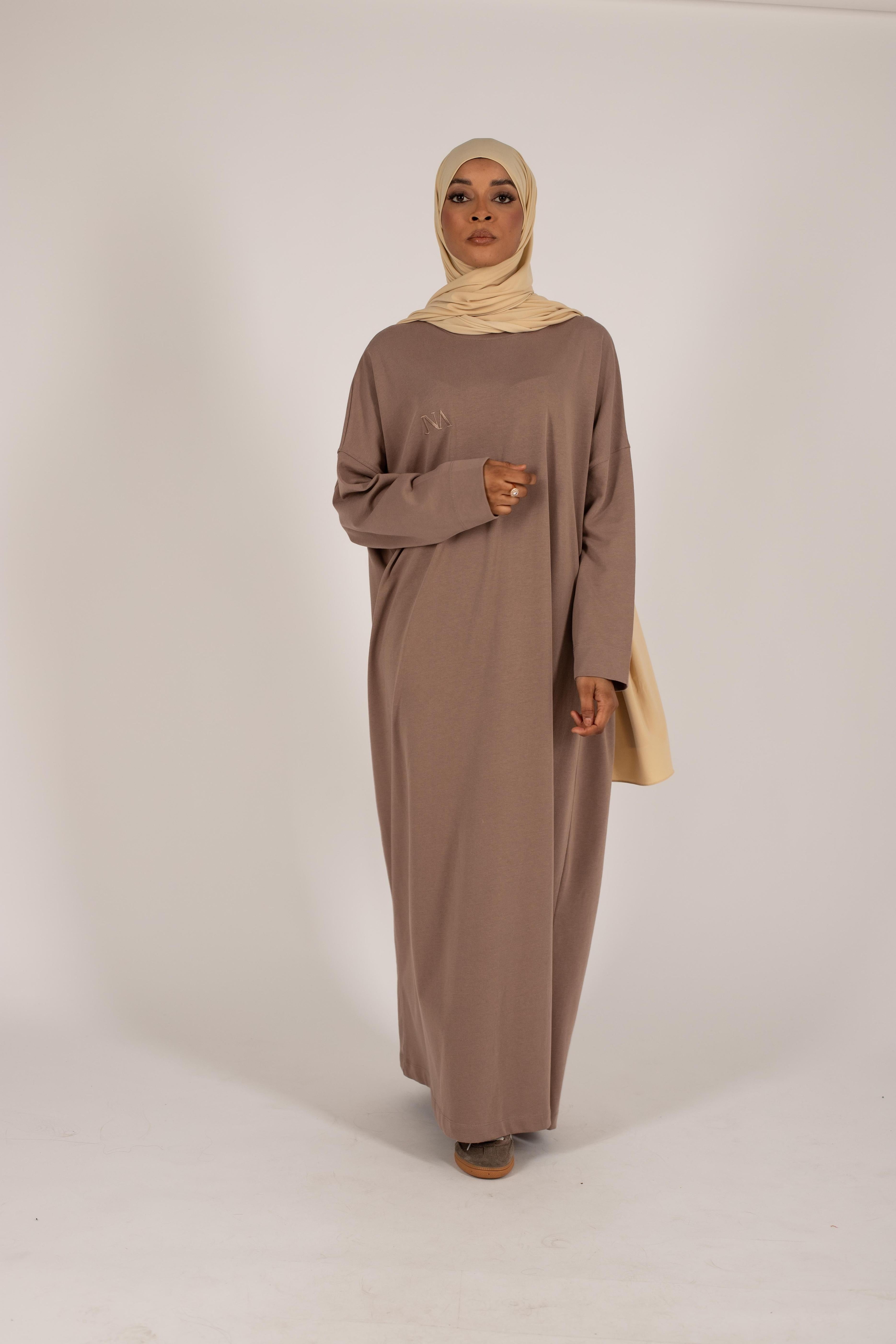 Taupe essential t-shirt dress