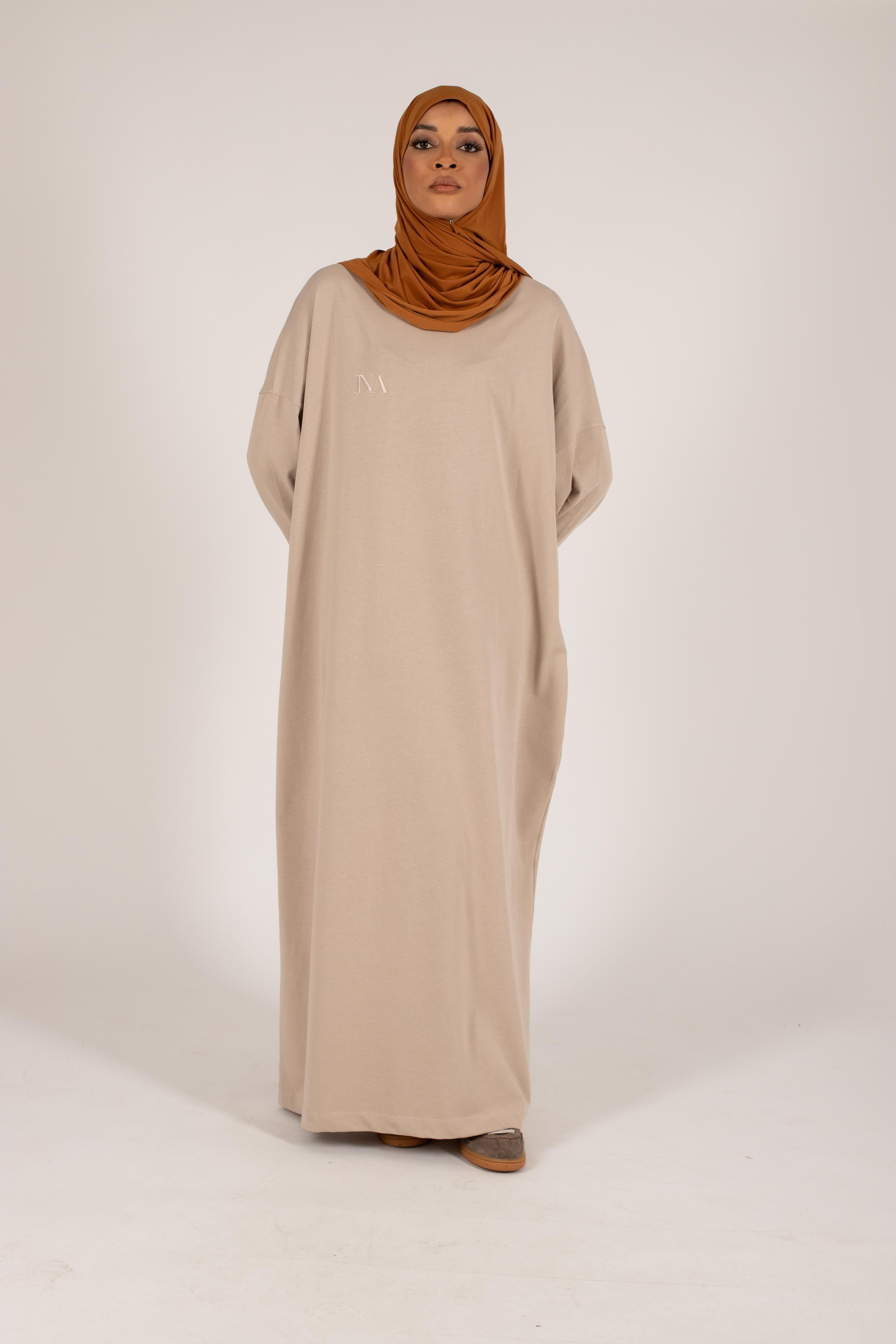 Robe t-shirt essentiel beige