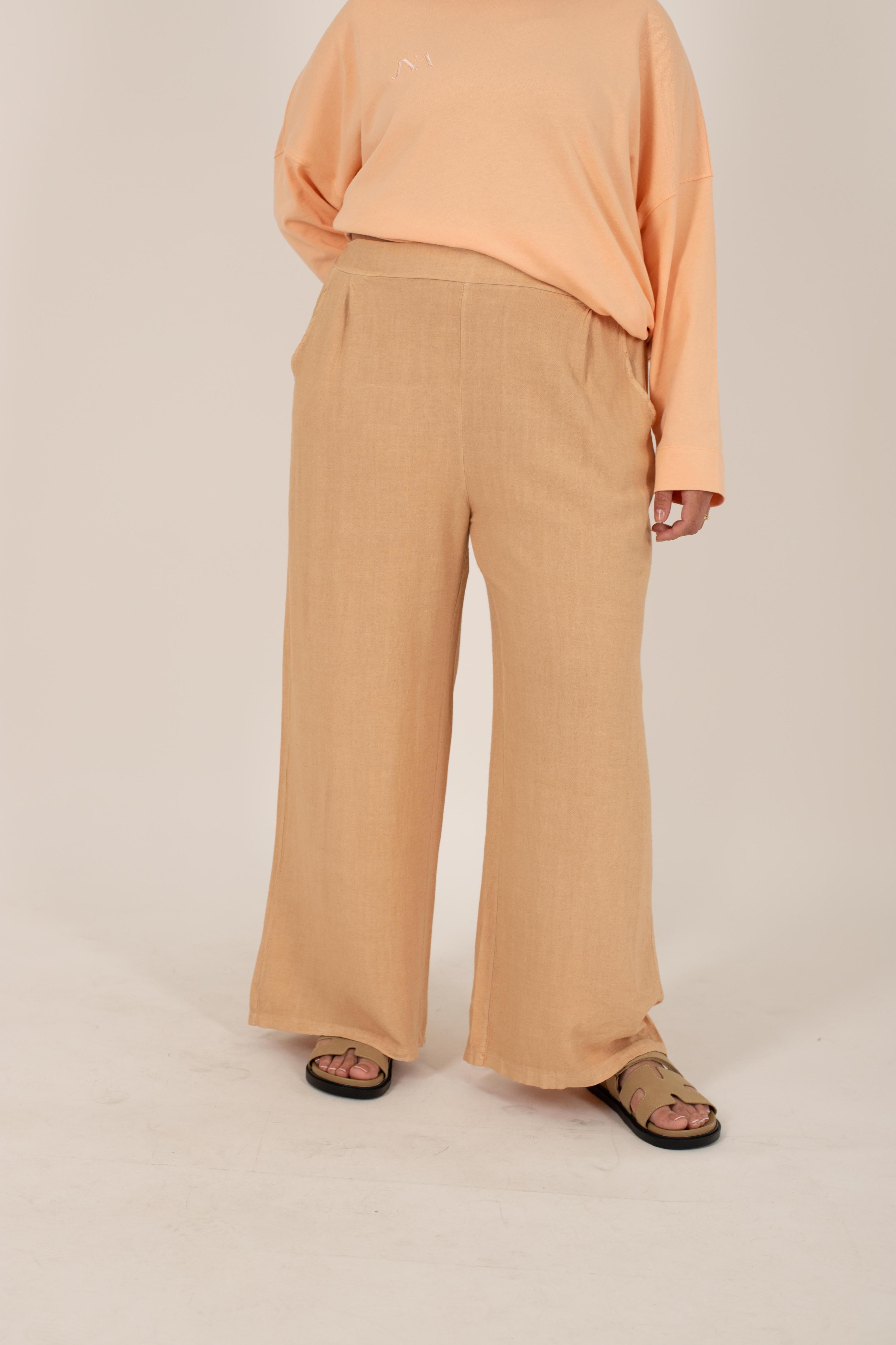 Linen peach pants