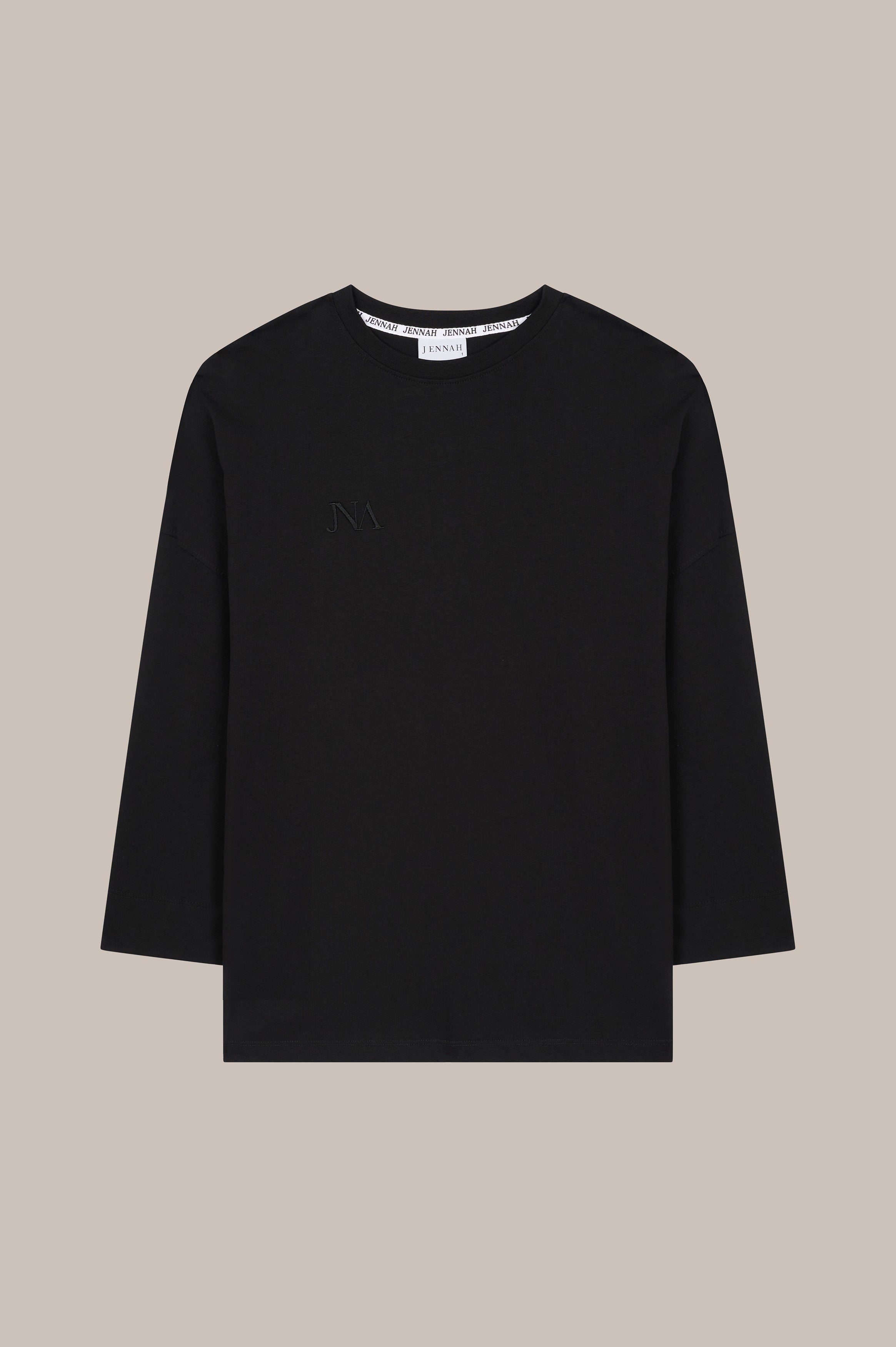 Oversized black/black t-shirt JNA