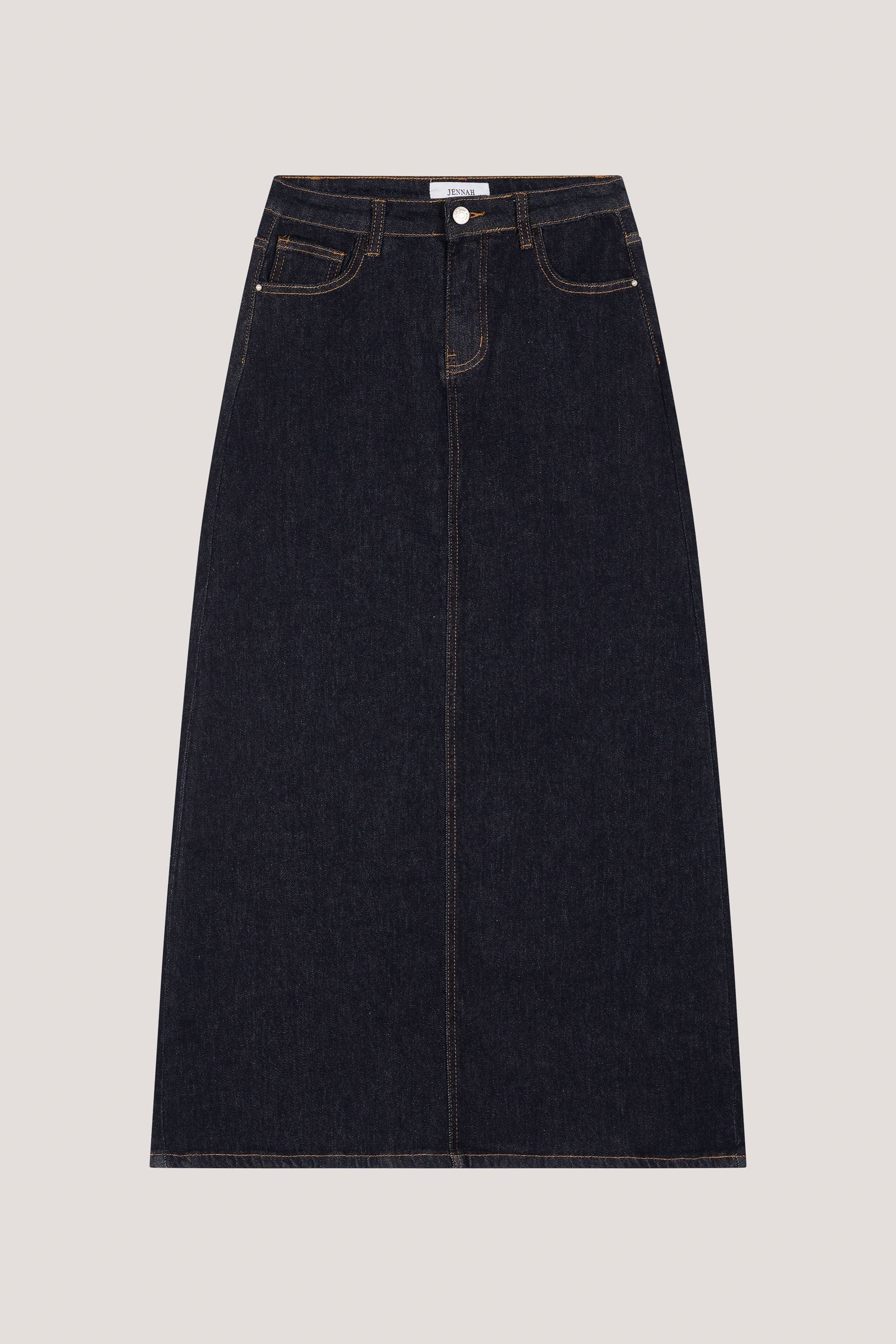 Raw denim skirt