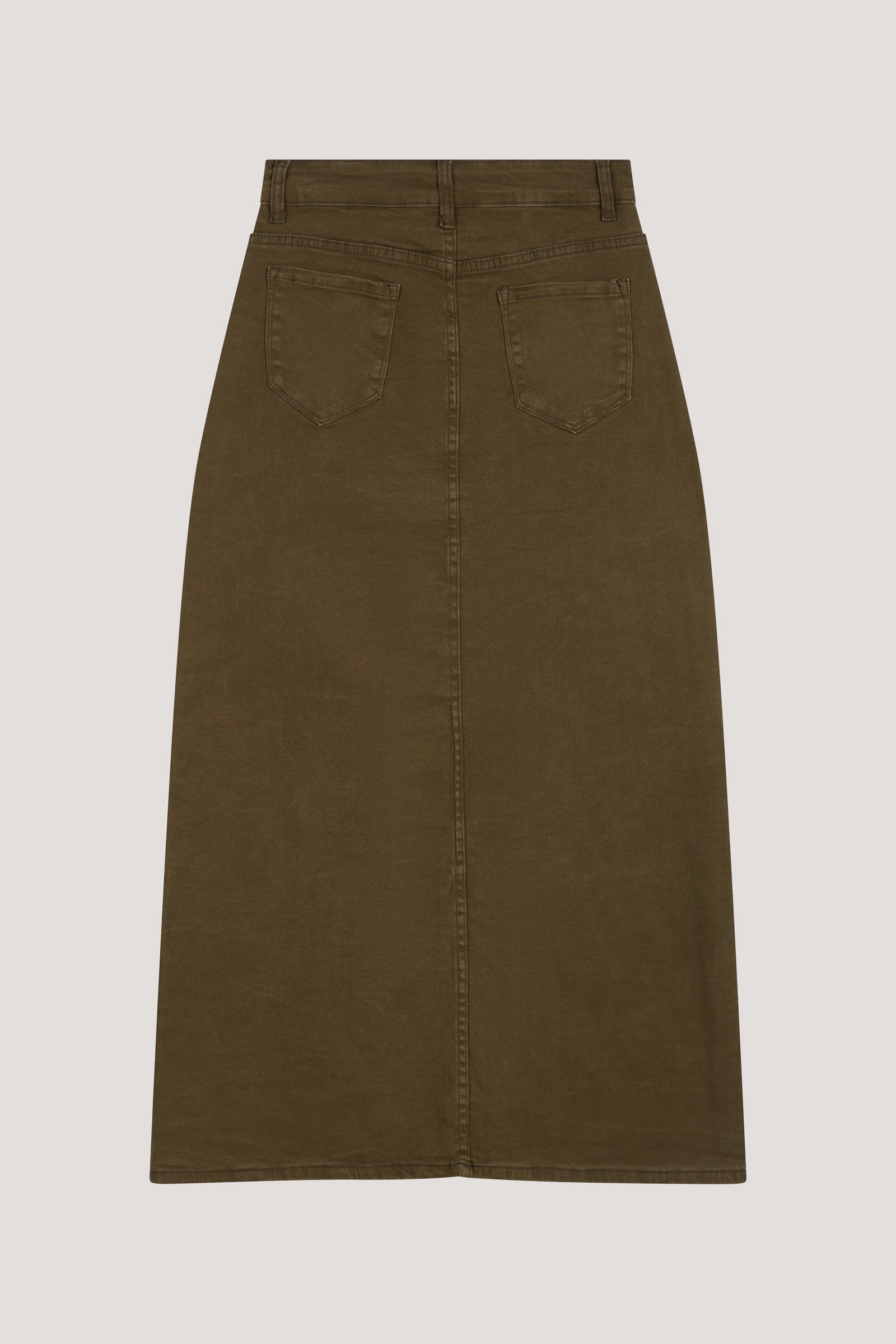 Denim khaki skirt