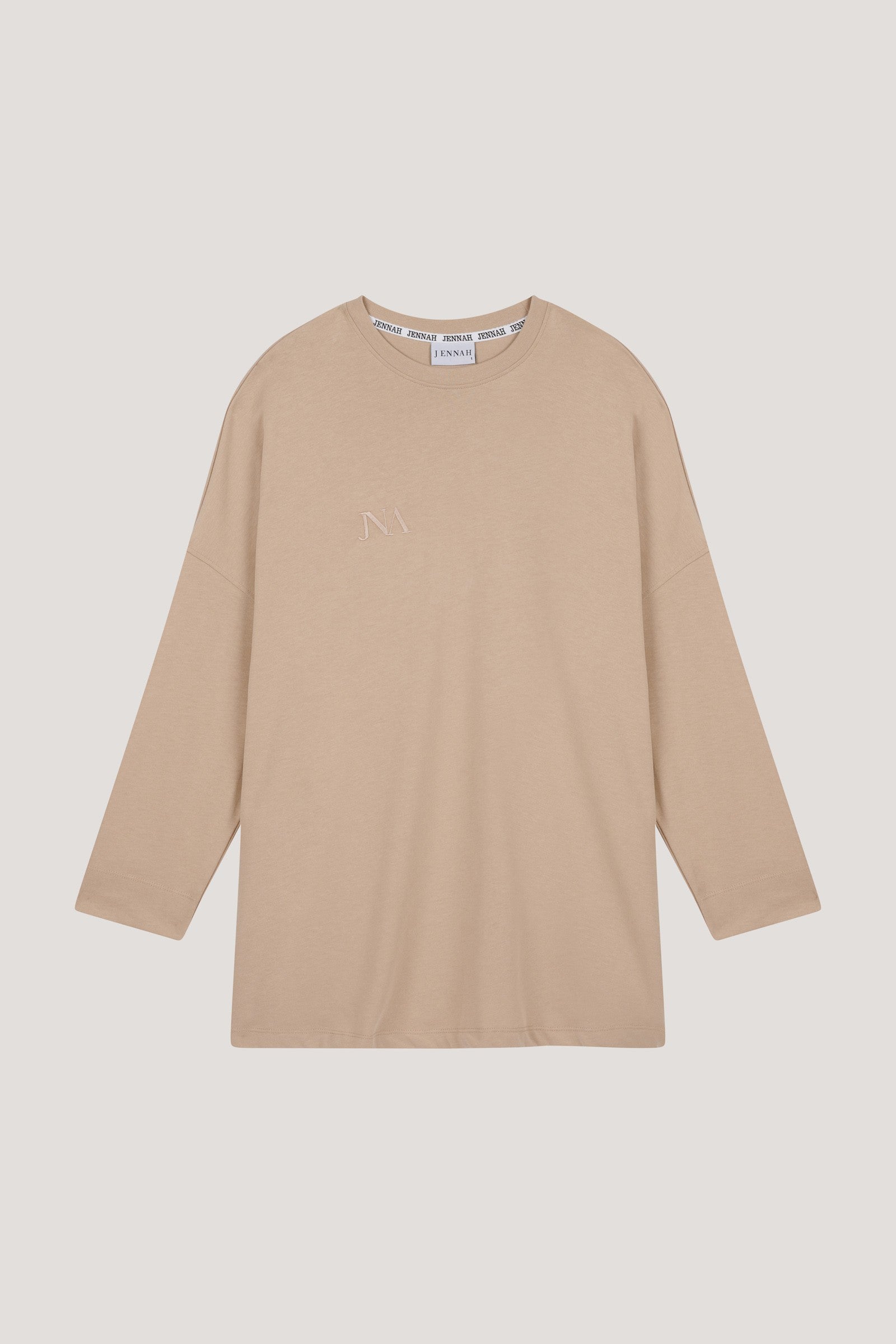 T-shirt oversize beige foncé JNA