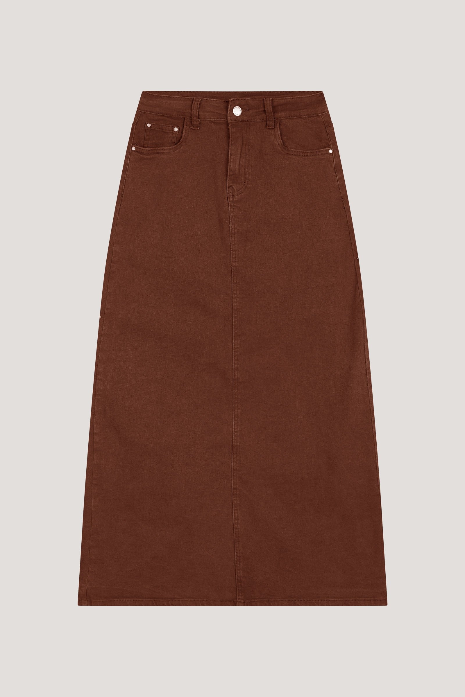 Brown denim skirt