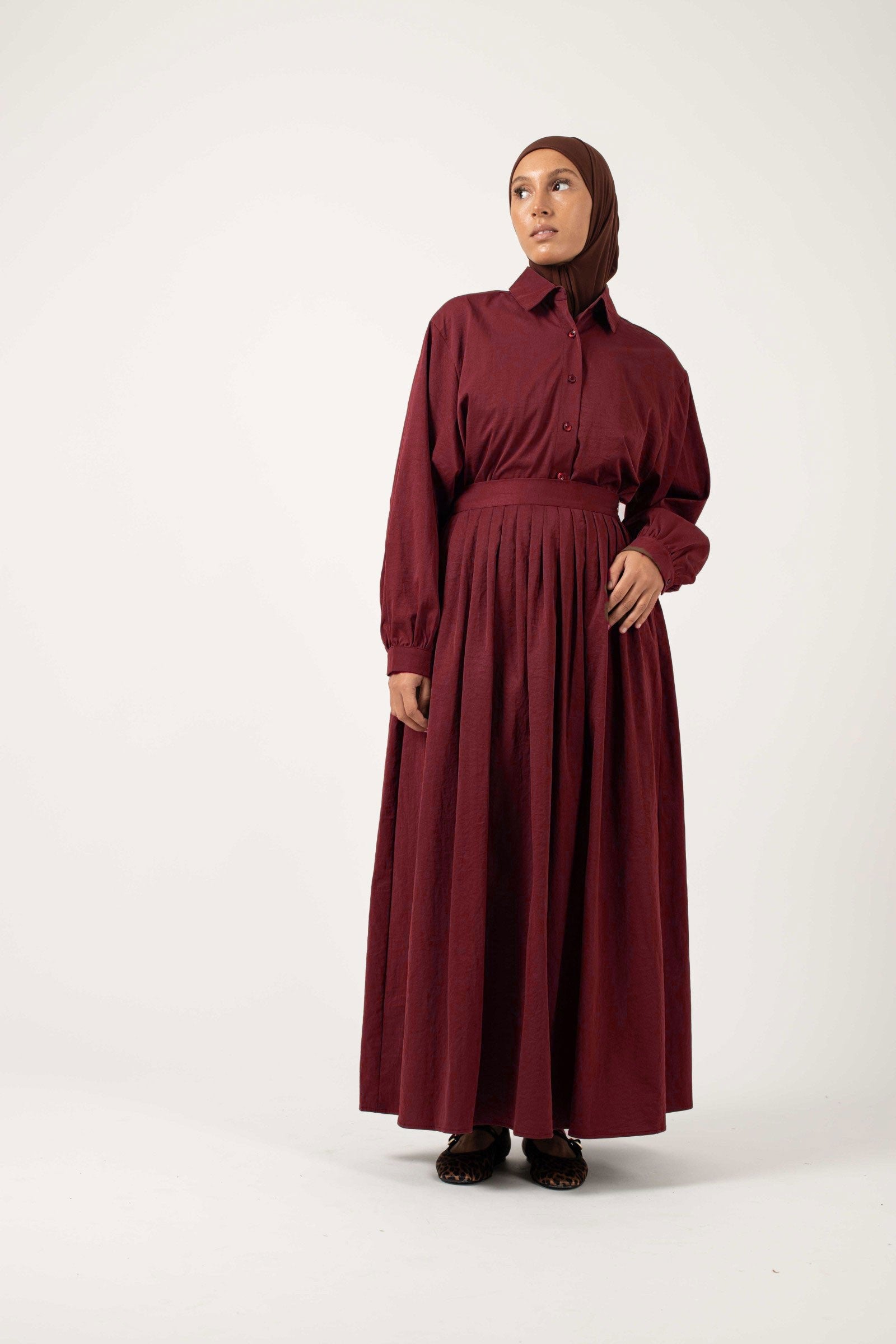 Skirt fold burgundy