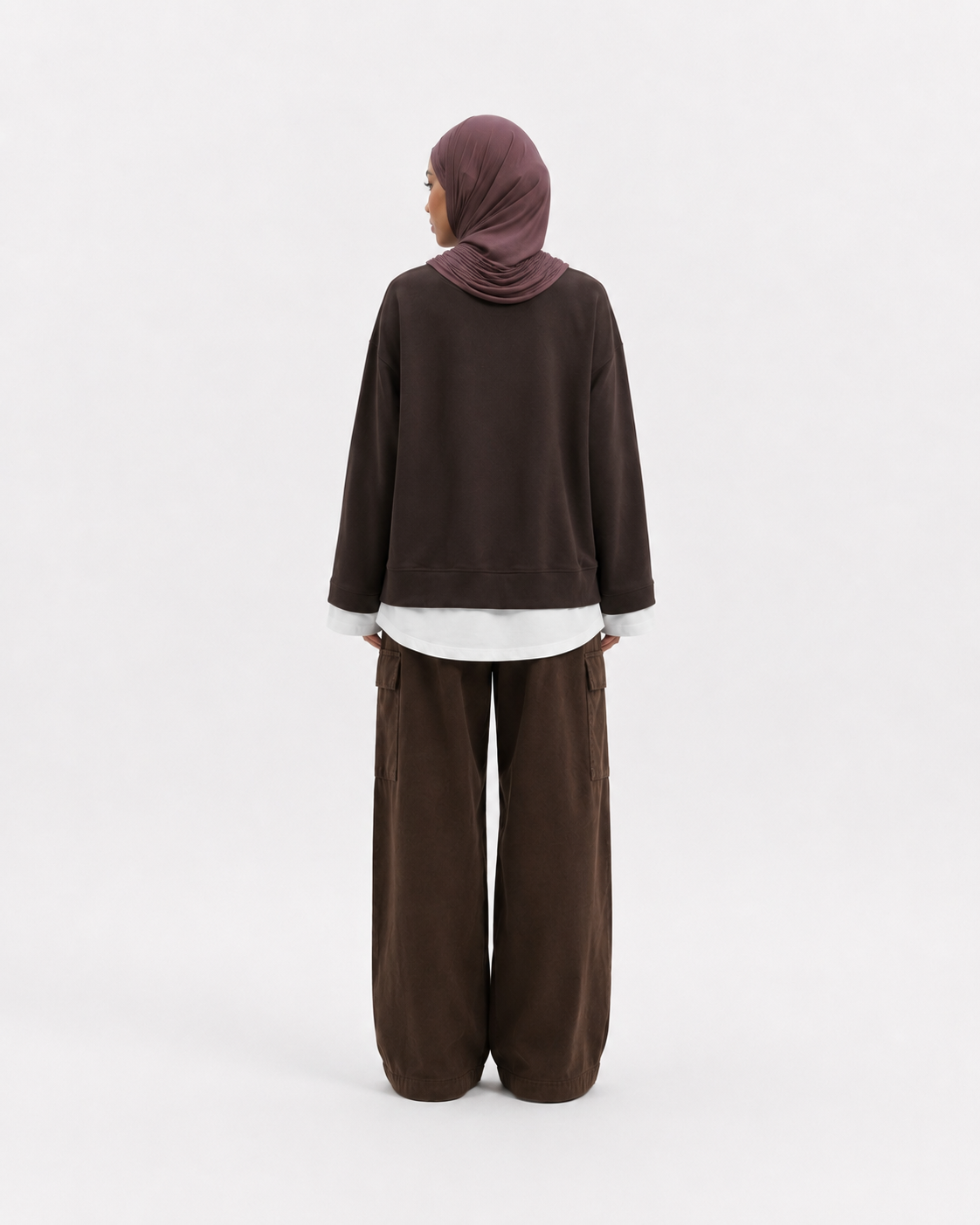 Two-material sweater coffee