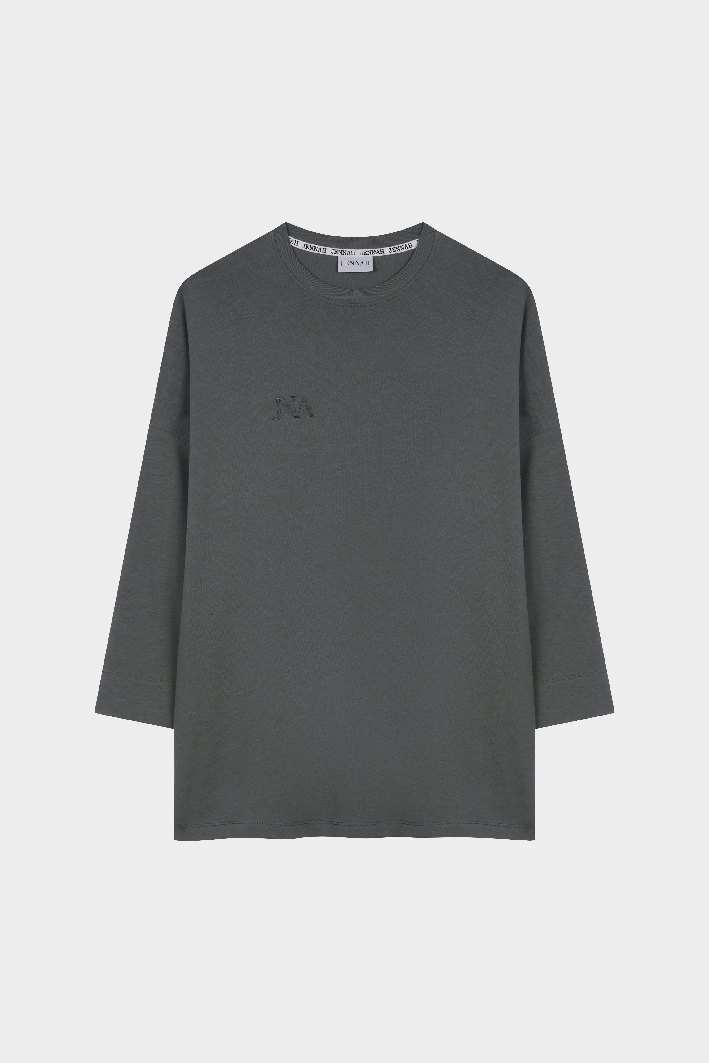 T-shirt oversize Metal gris JNA