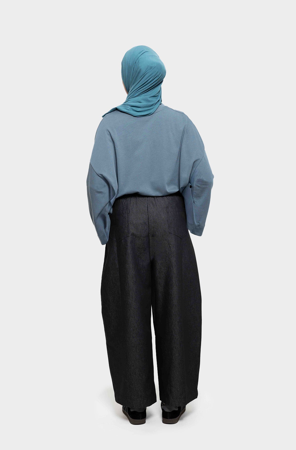 Pantalon barrel jean brut