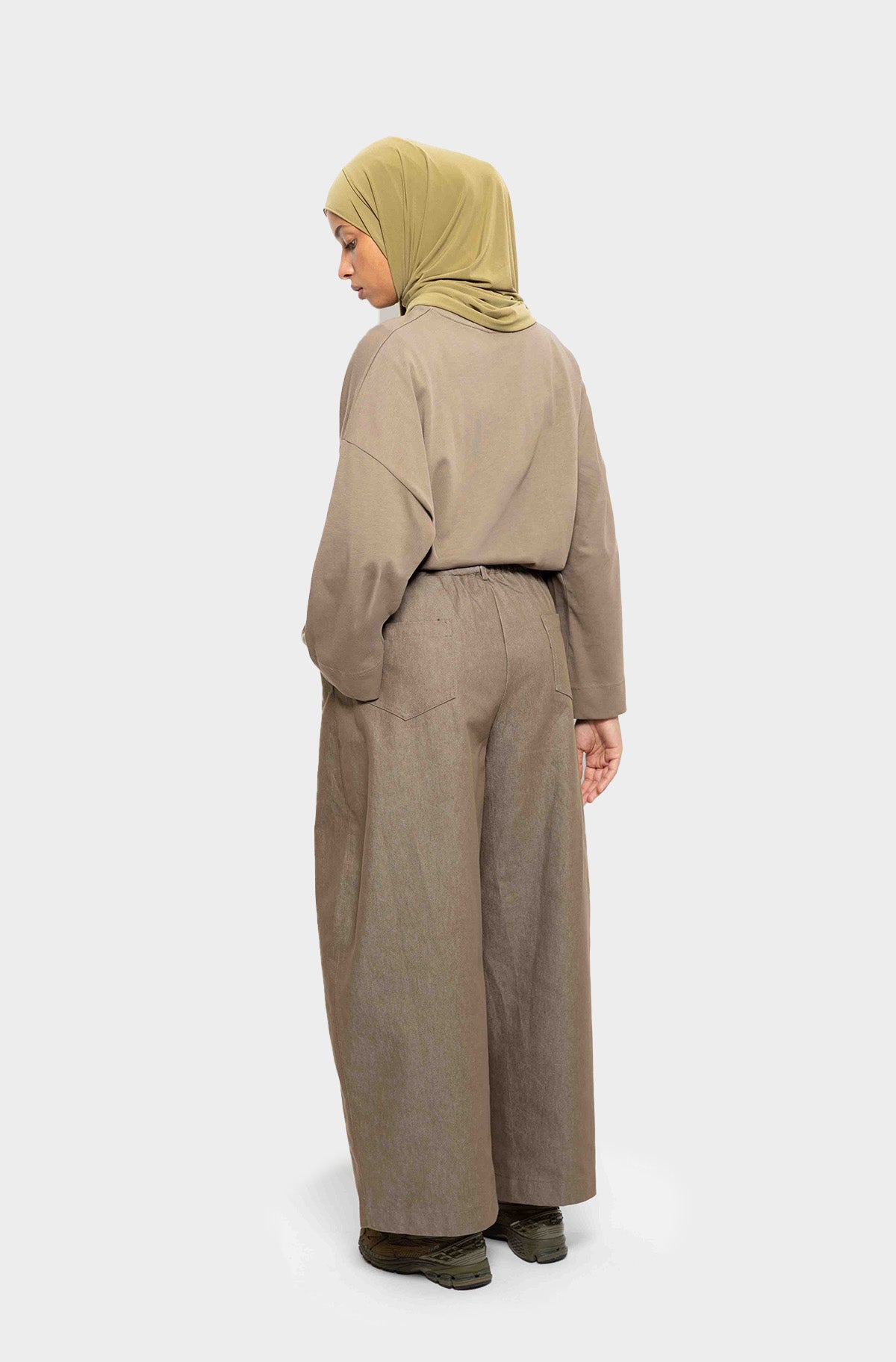 Pantalon barrel kaki