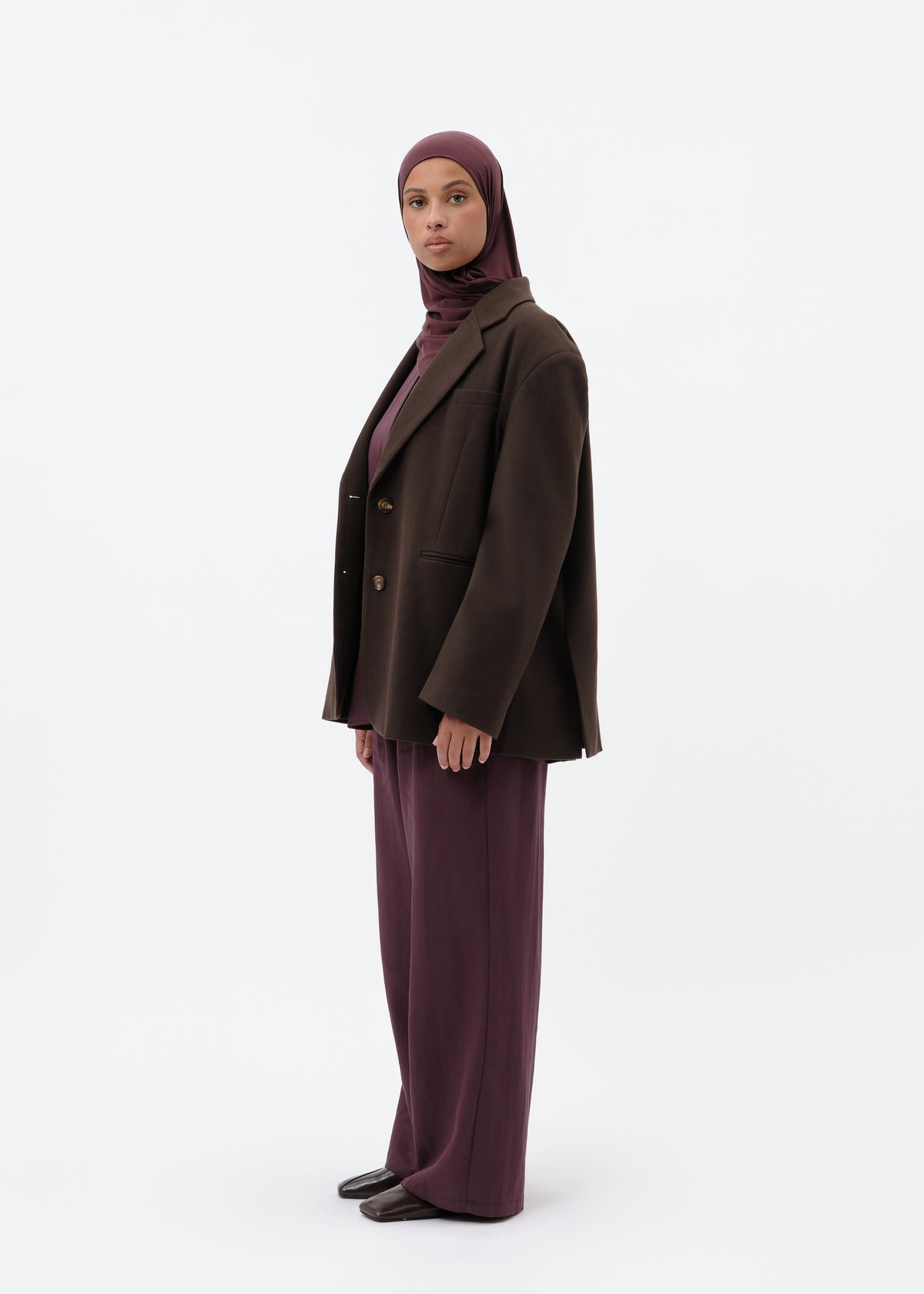 Blazer oversize marron