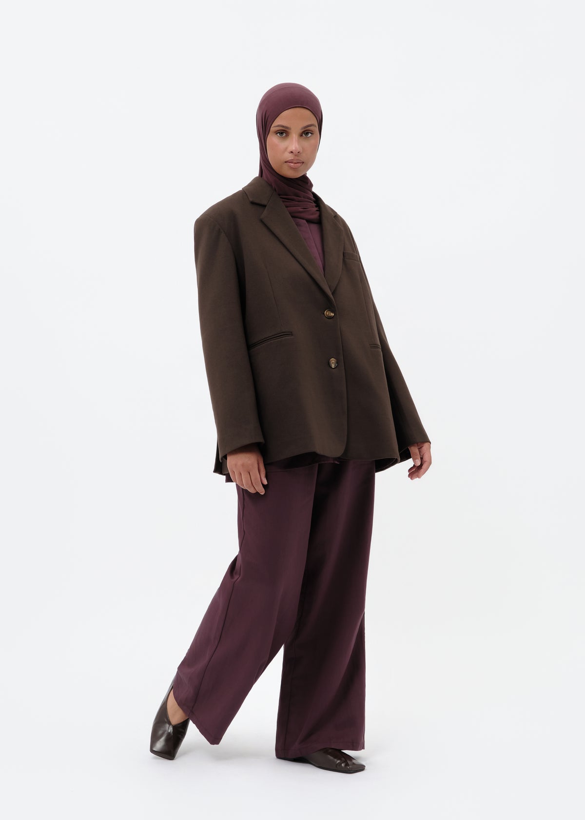 Blazer oversize marron