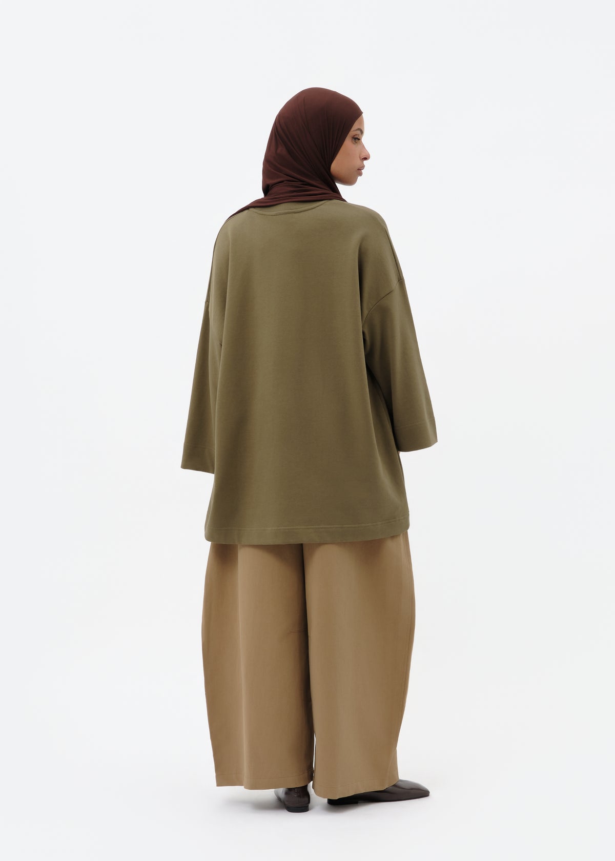 T-shirt oversize khaki