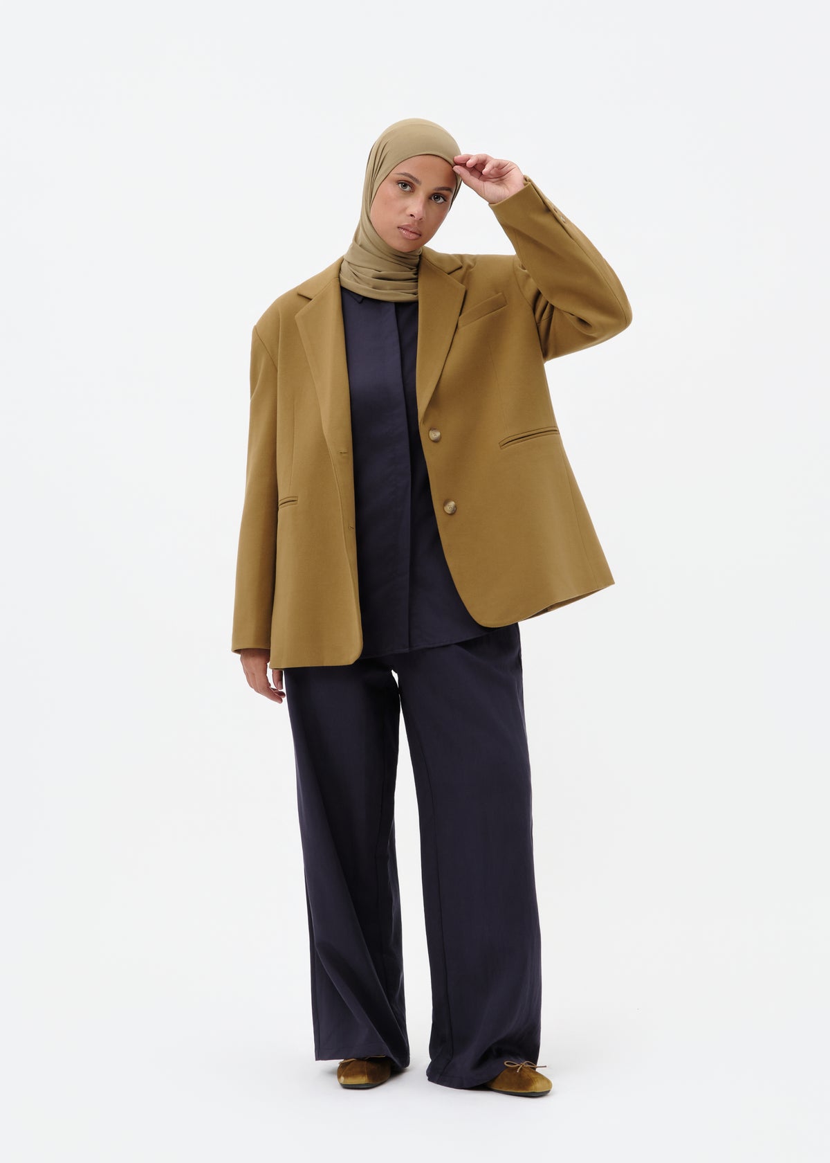 Blazer oversize anis