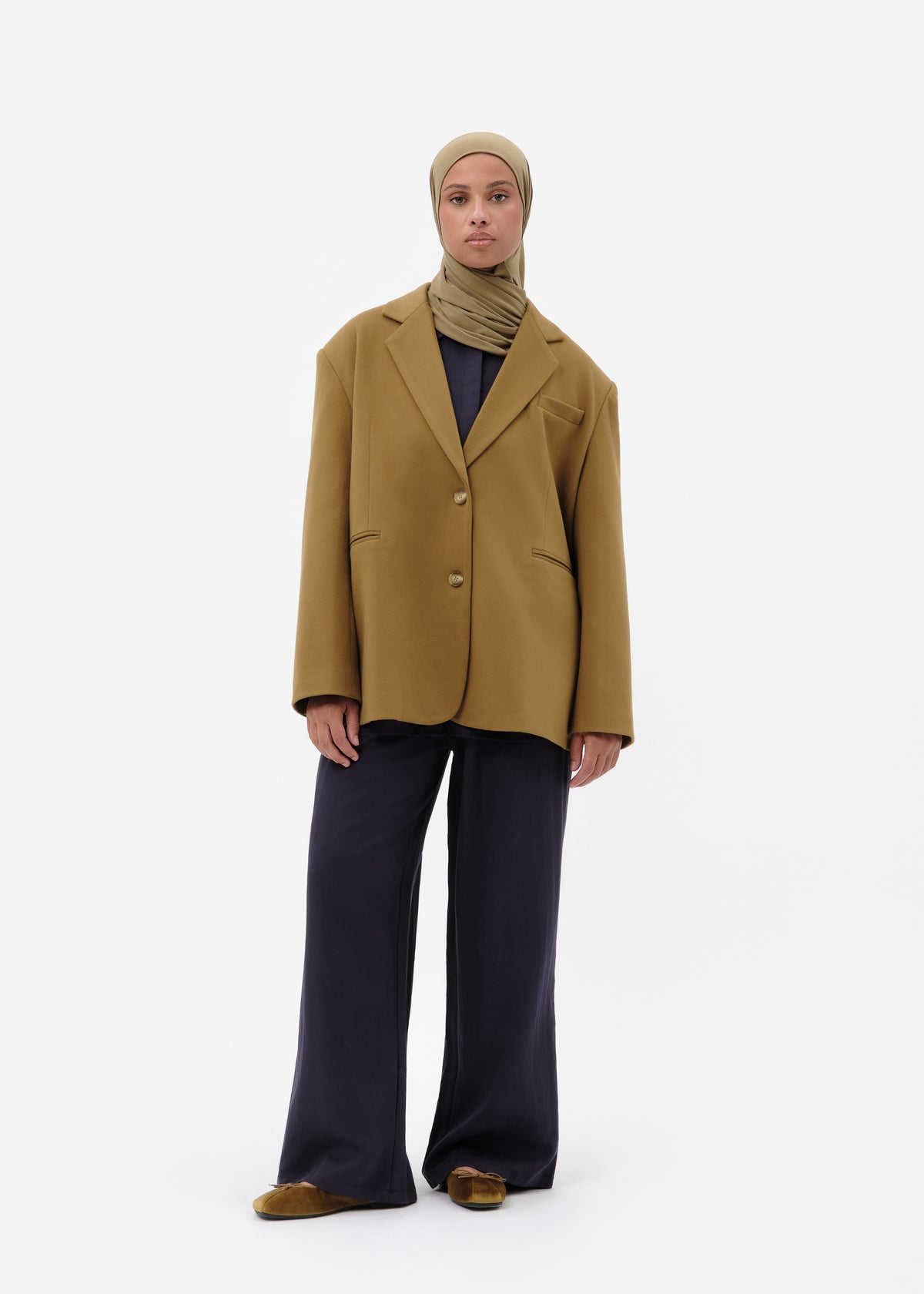 Blazer oversize anis