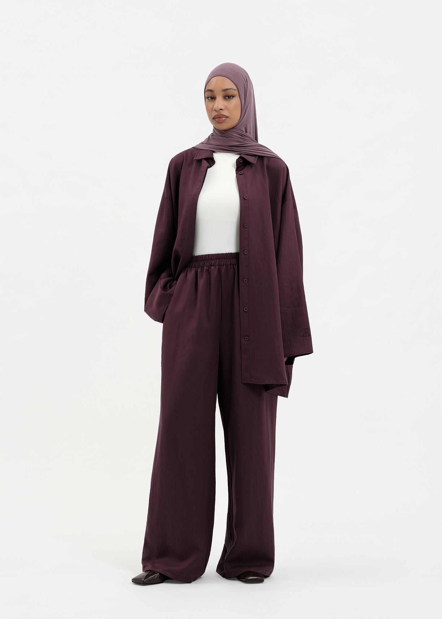 Pantalon casual prune