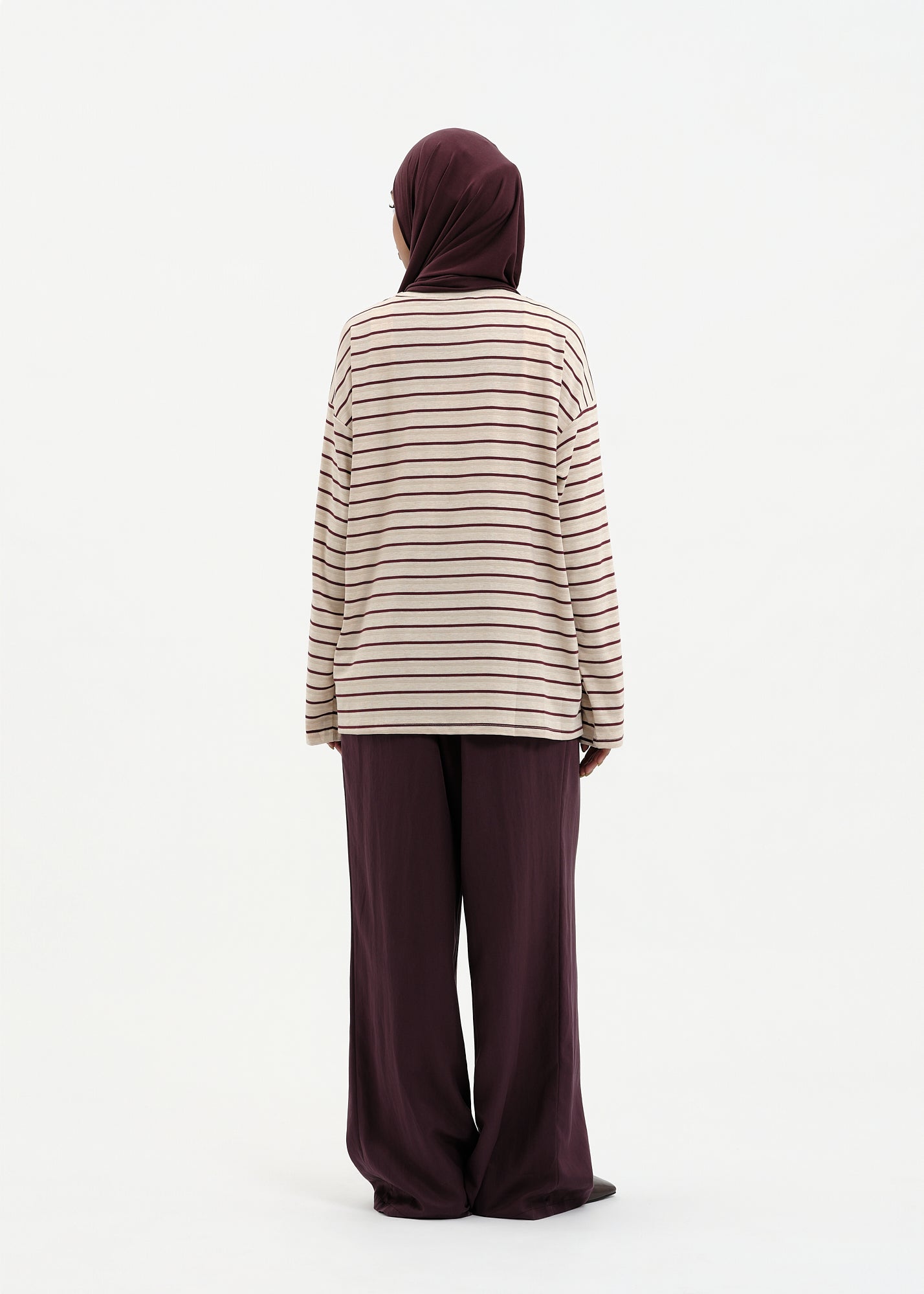 T-shirt slouchy bordeaux