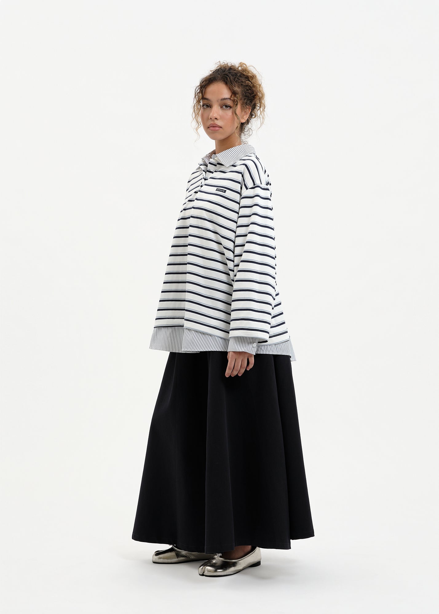 white stripe polo
