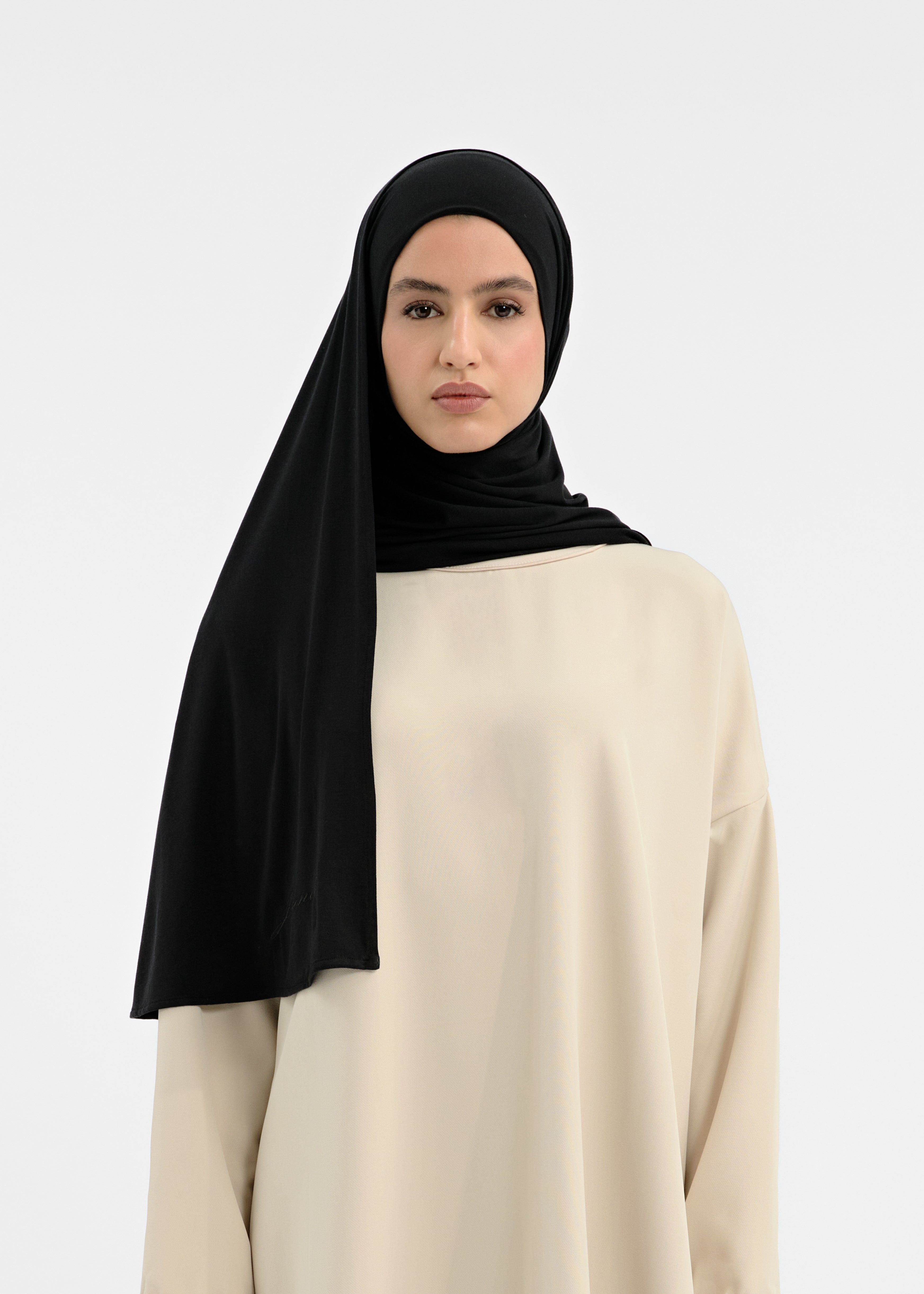 Easy-fit hijab noir