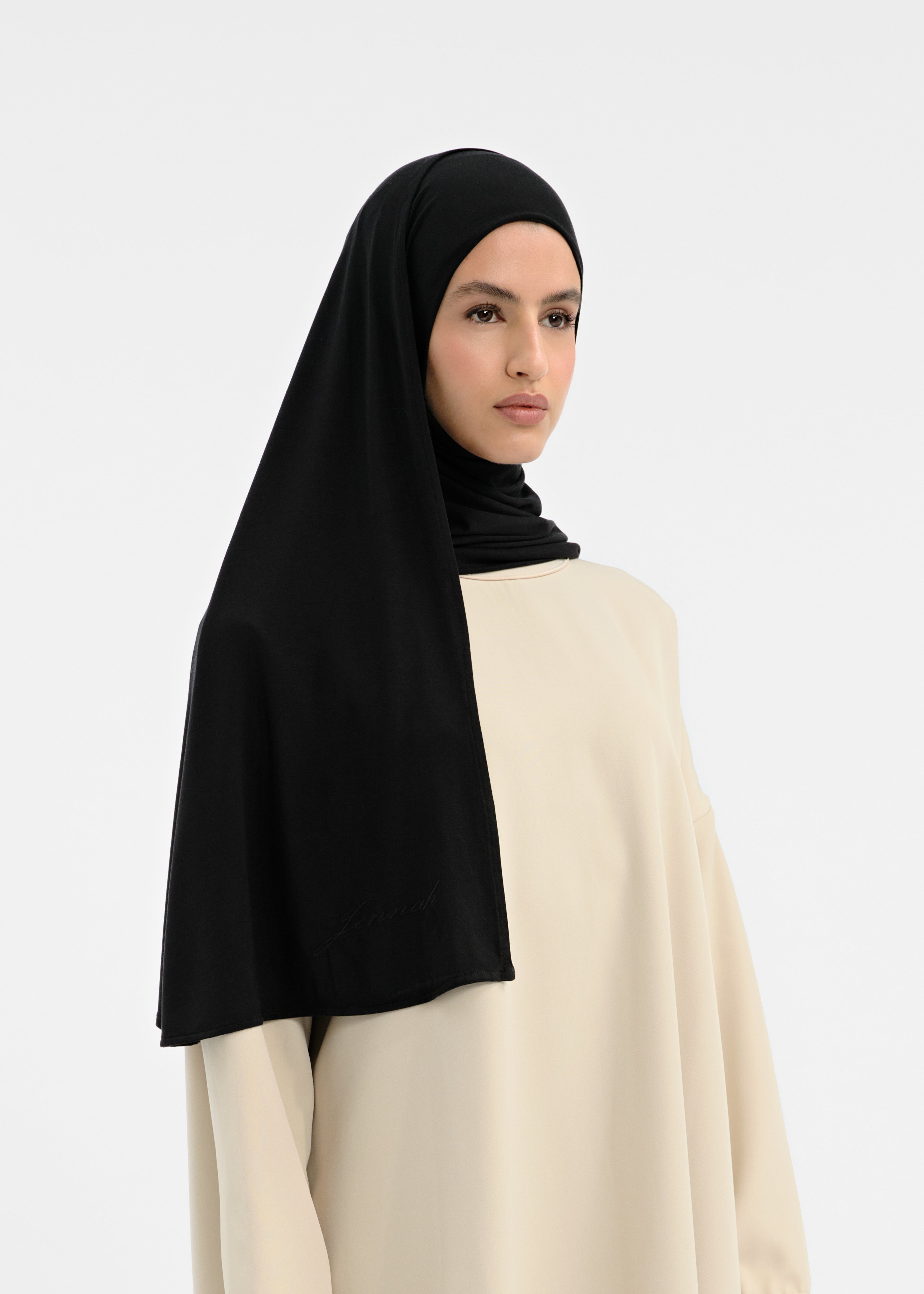 Easy-fit hijab noir