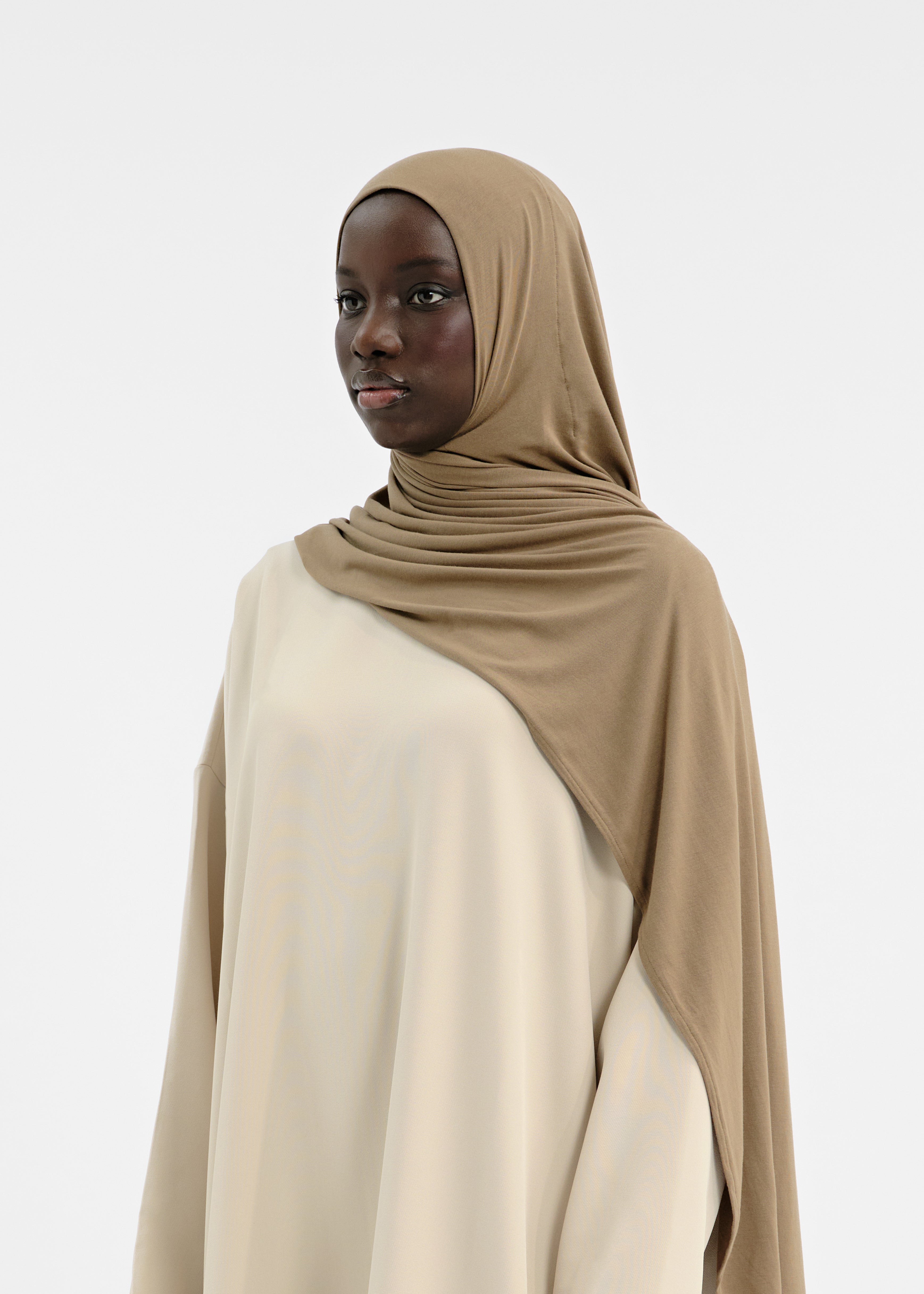 Easy-fit hijab taupe