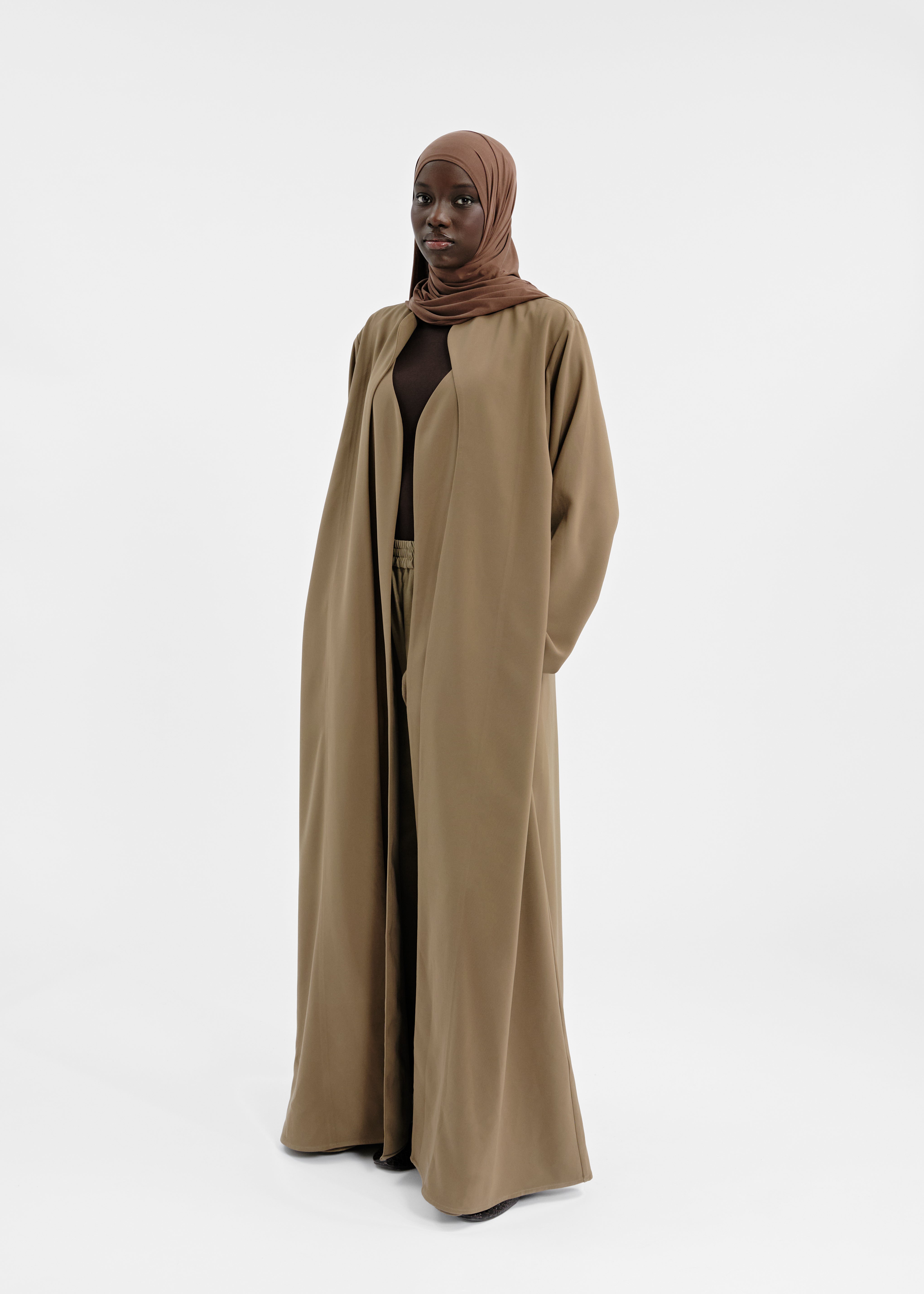 Abaya epure taupe