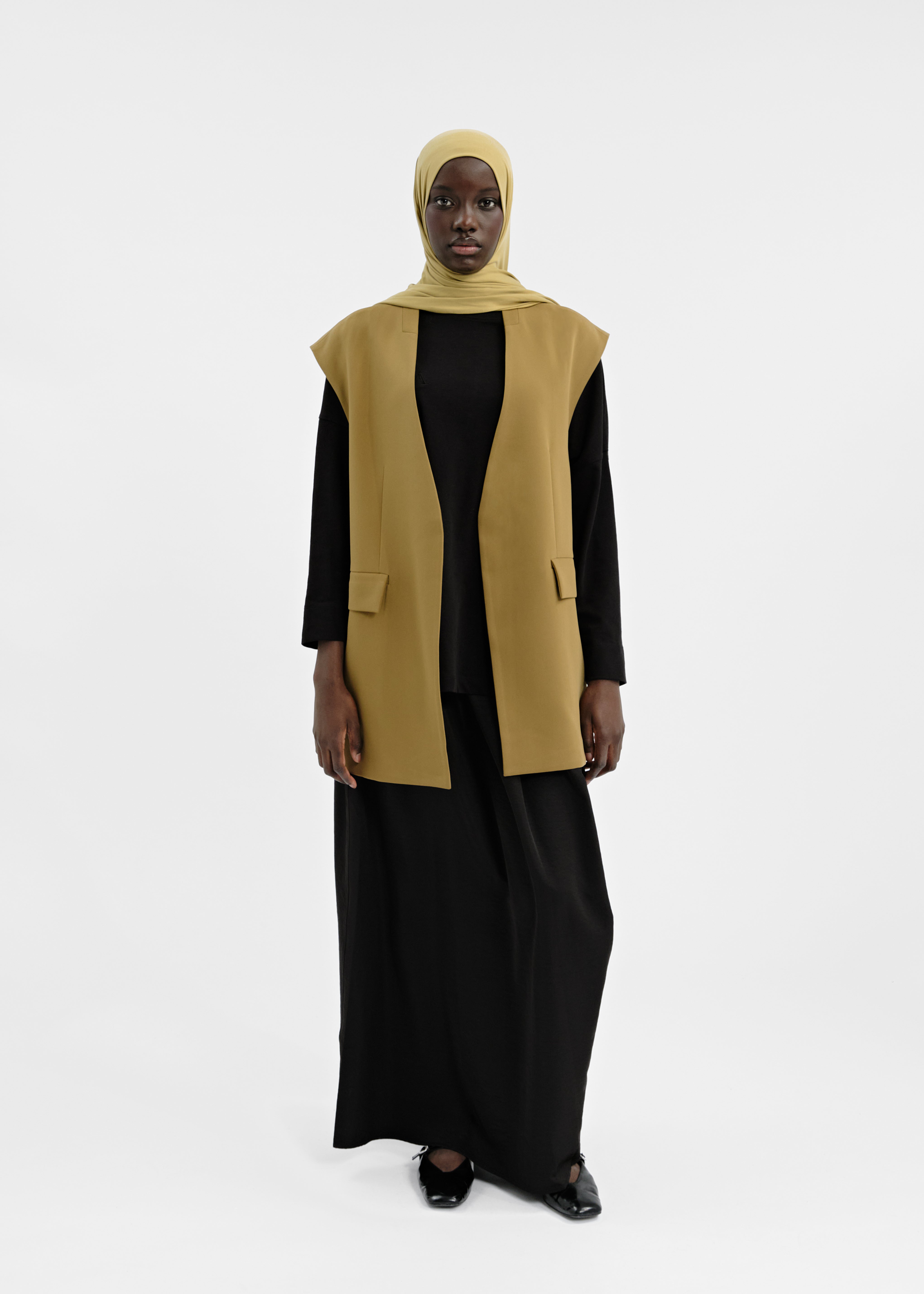 Blazer sans manches anis