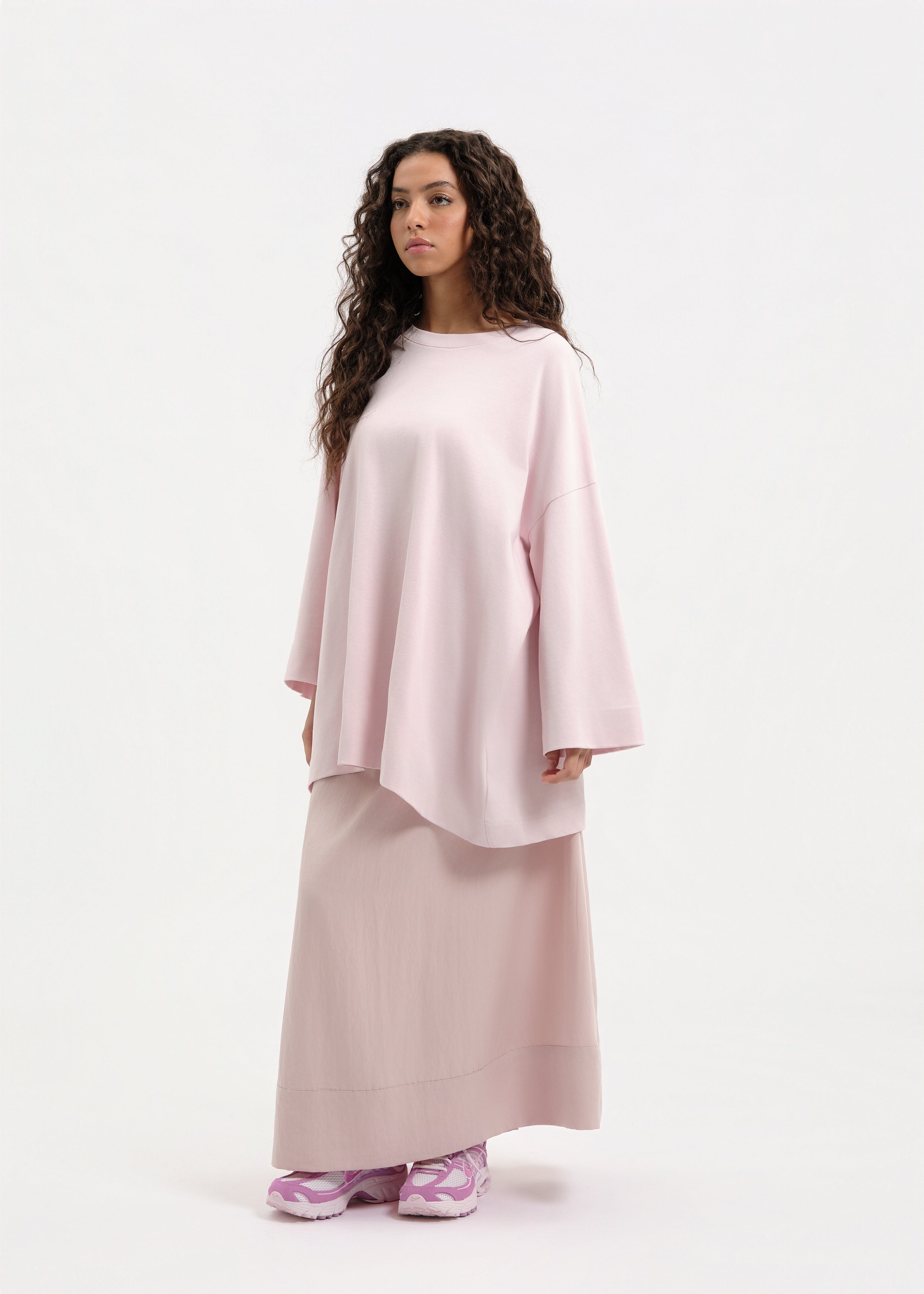 T-shirt oversize rose tendre