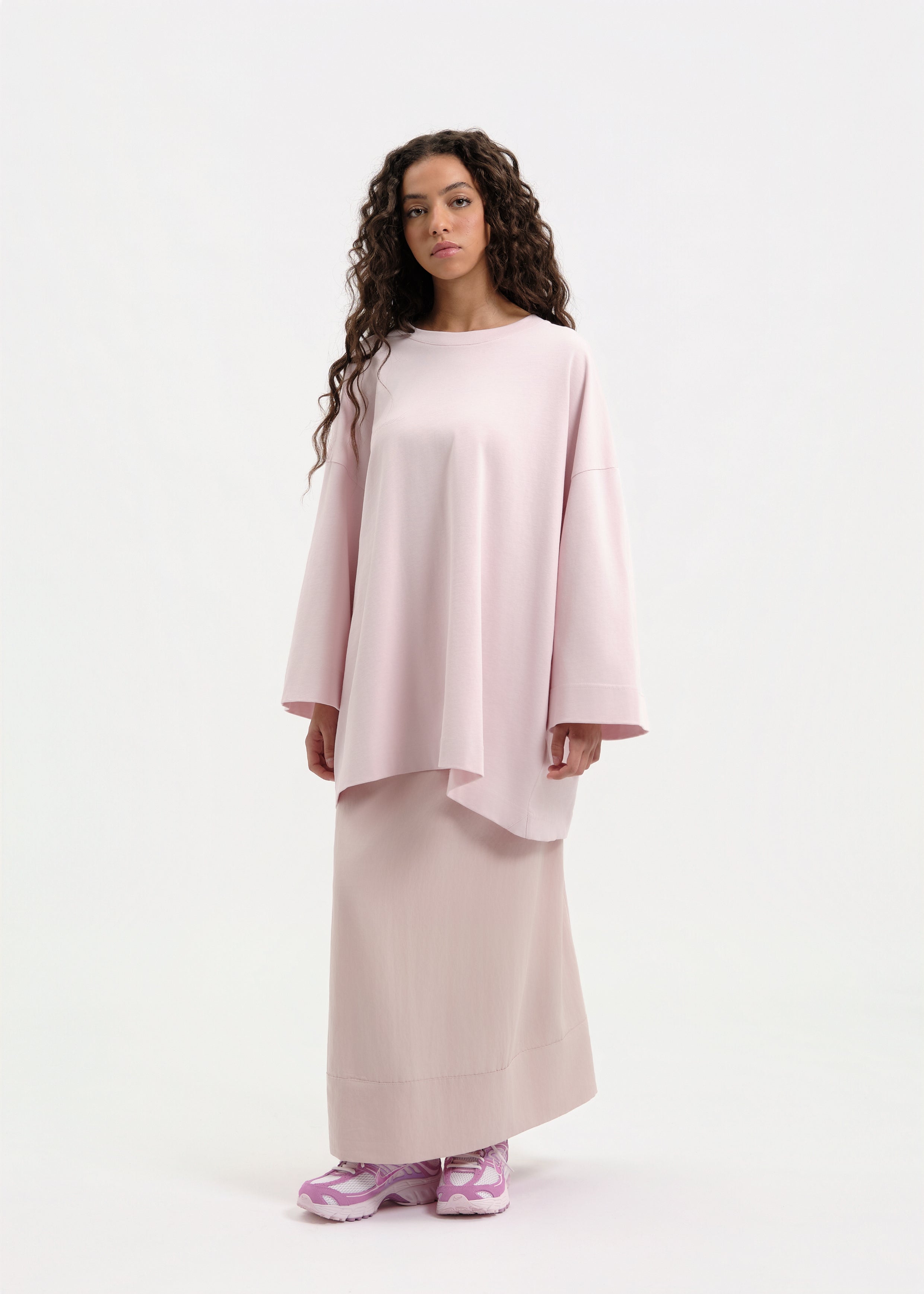 T-shirt oversize rose tendre
