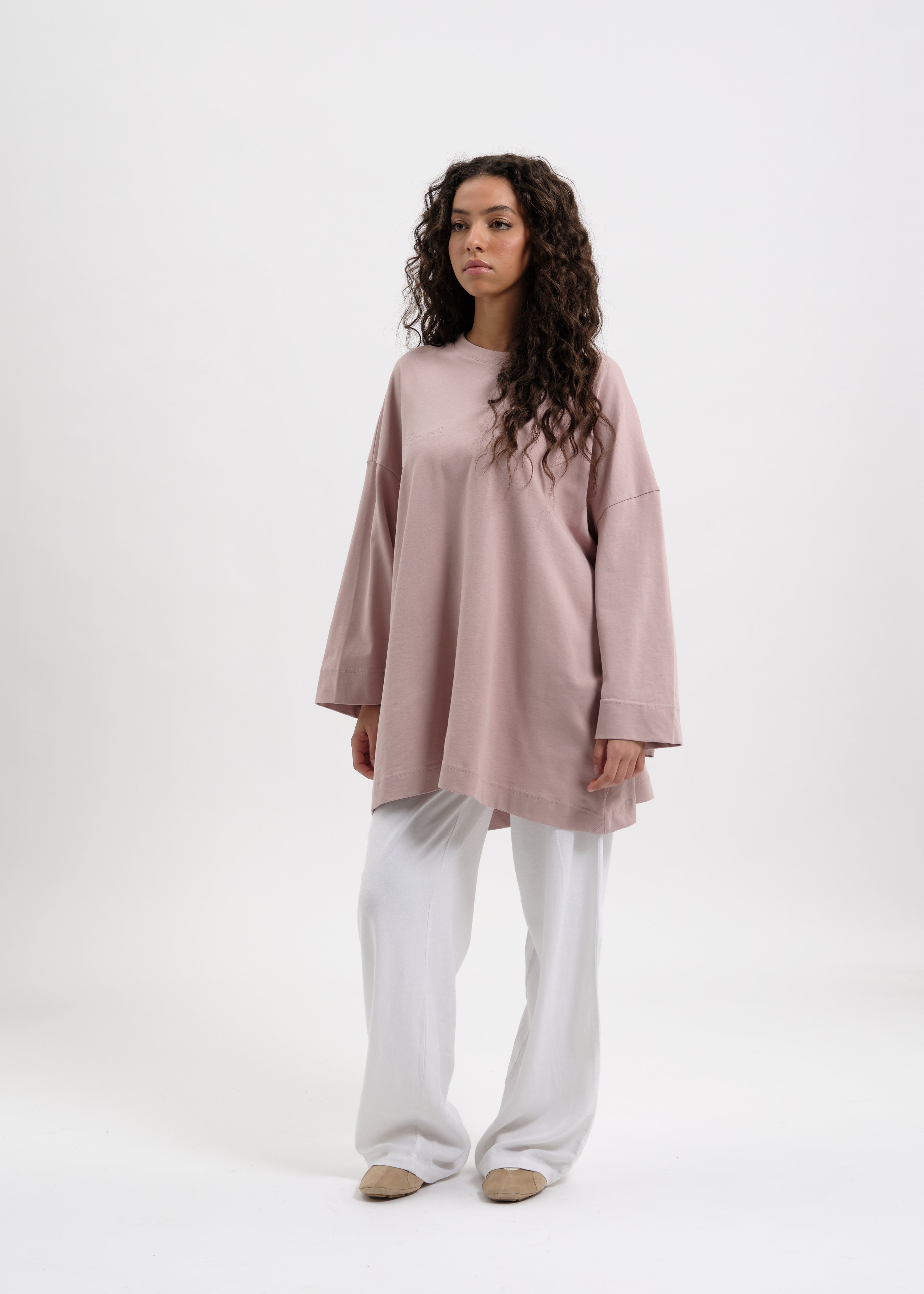 T-shirt oversize mink