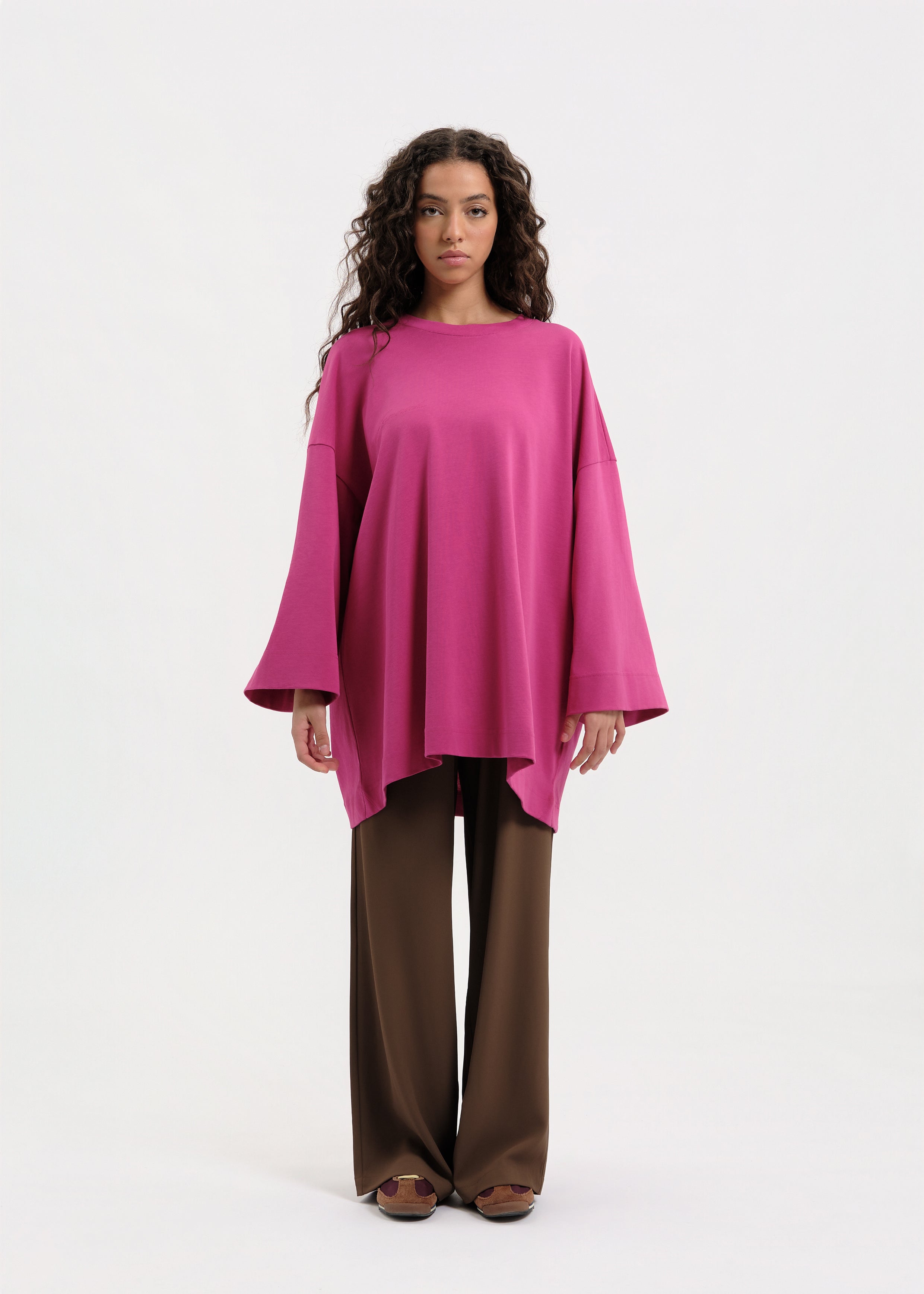 T-shirt oversize fushia