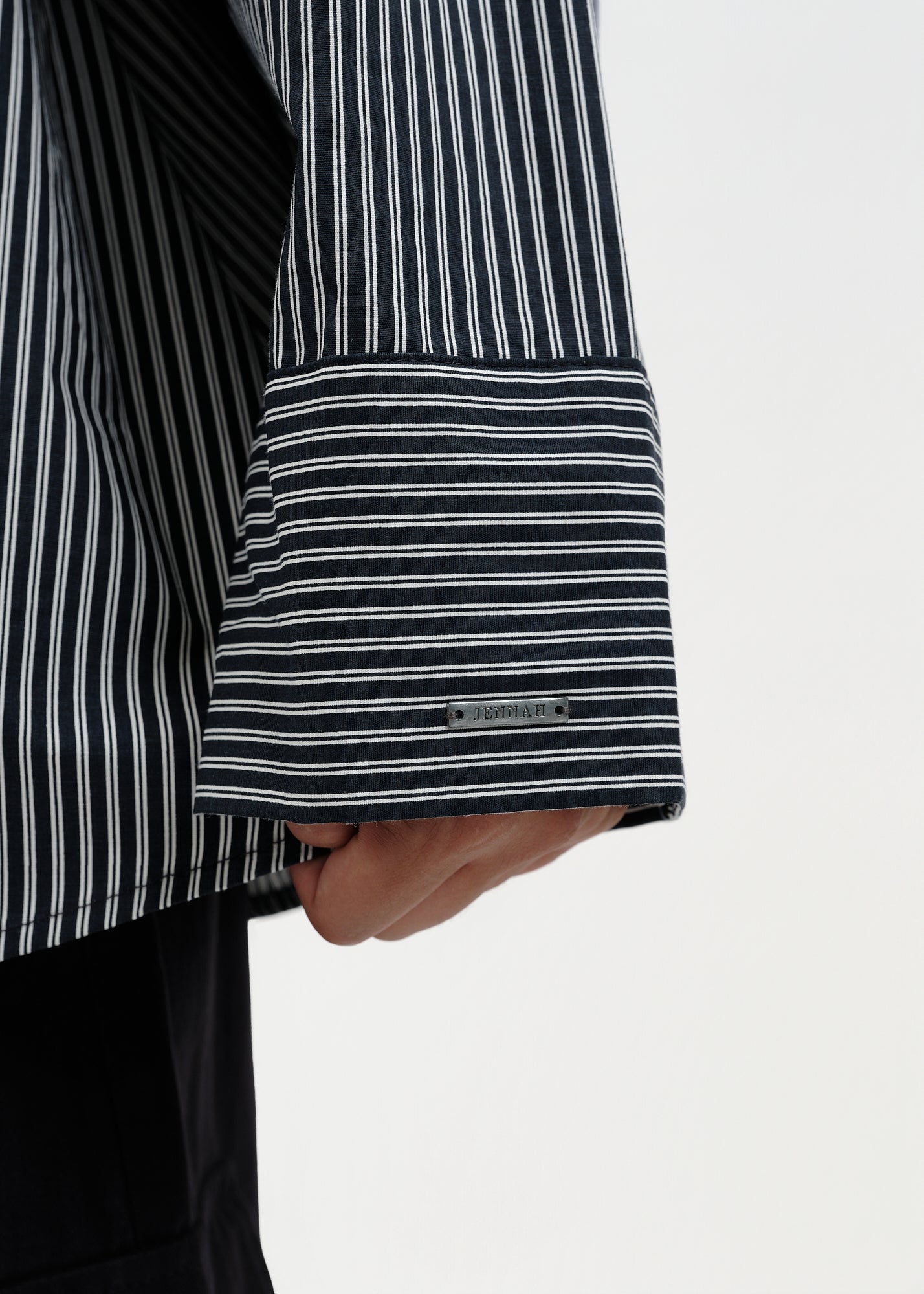 Navy tie shirt
