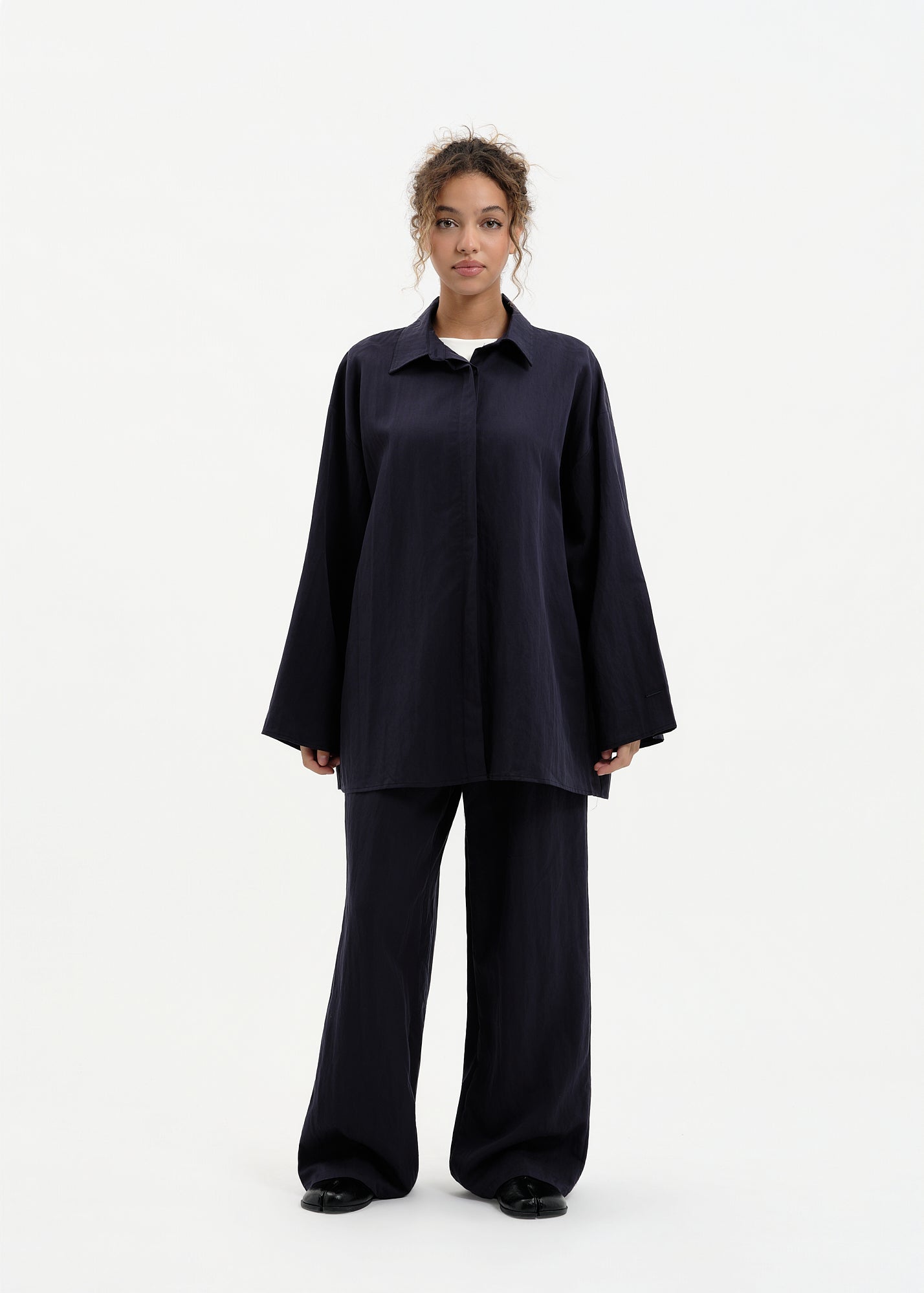 Chemise casual bleu marine