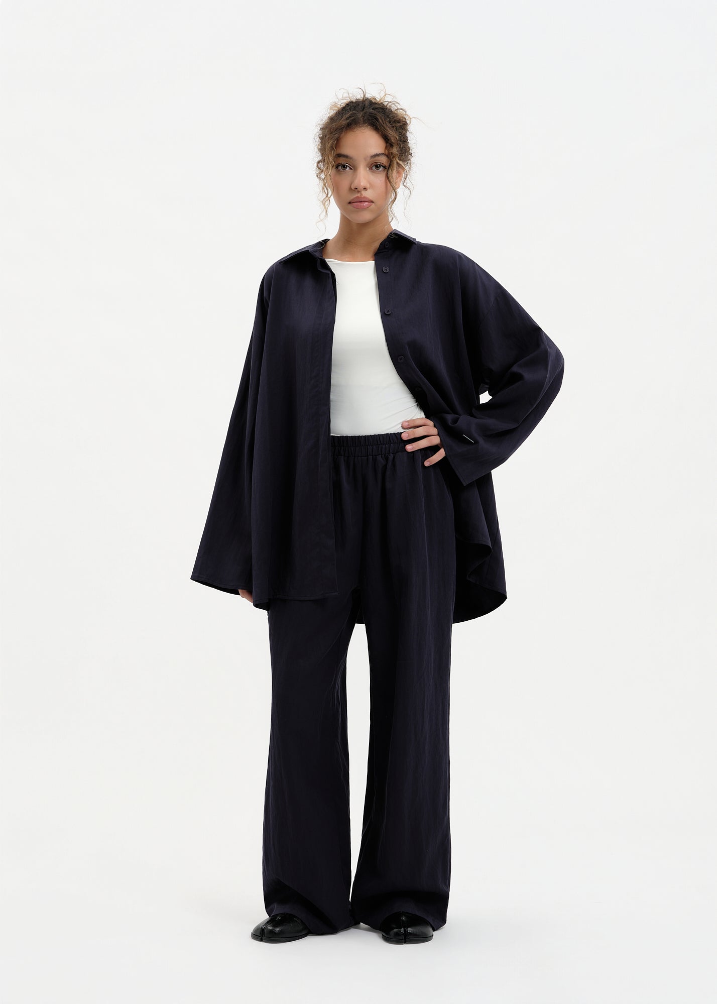 Pantalon casual bleu marine