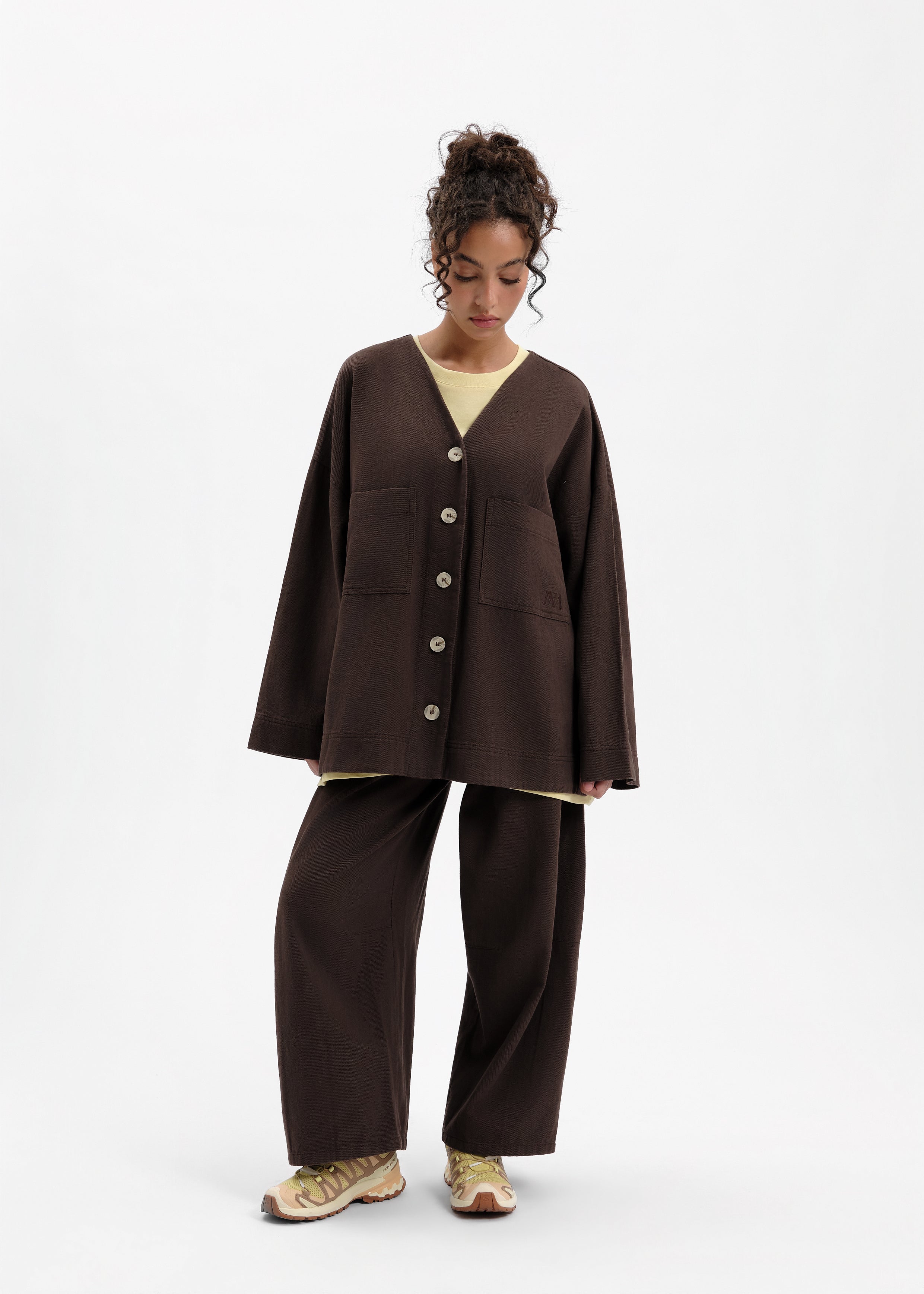 Pantalon barrel marron