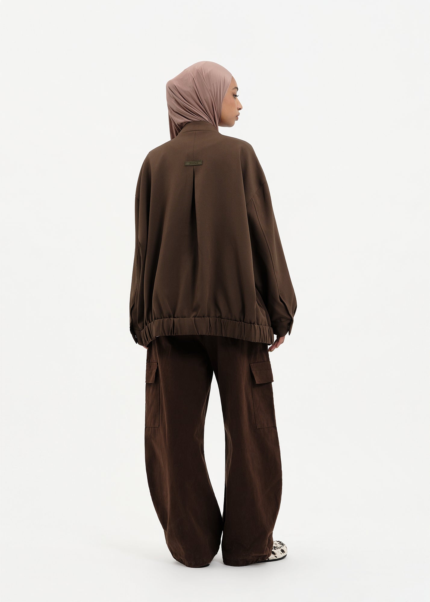 Bomber oversize marron