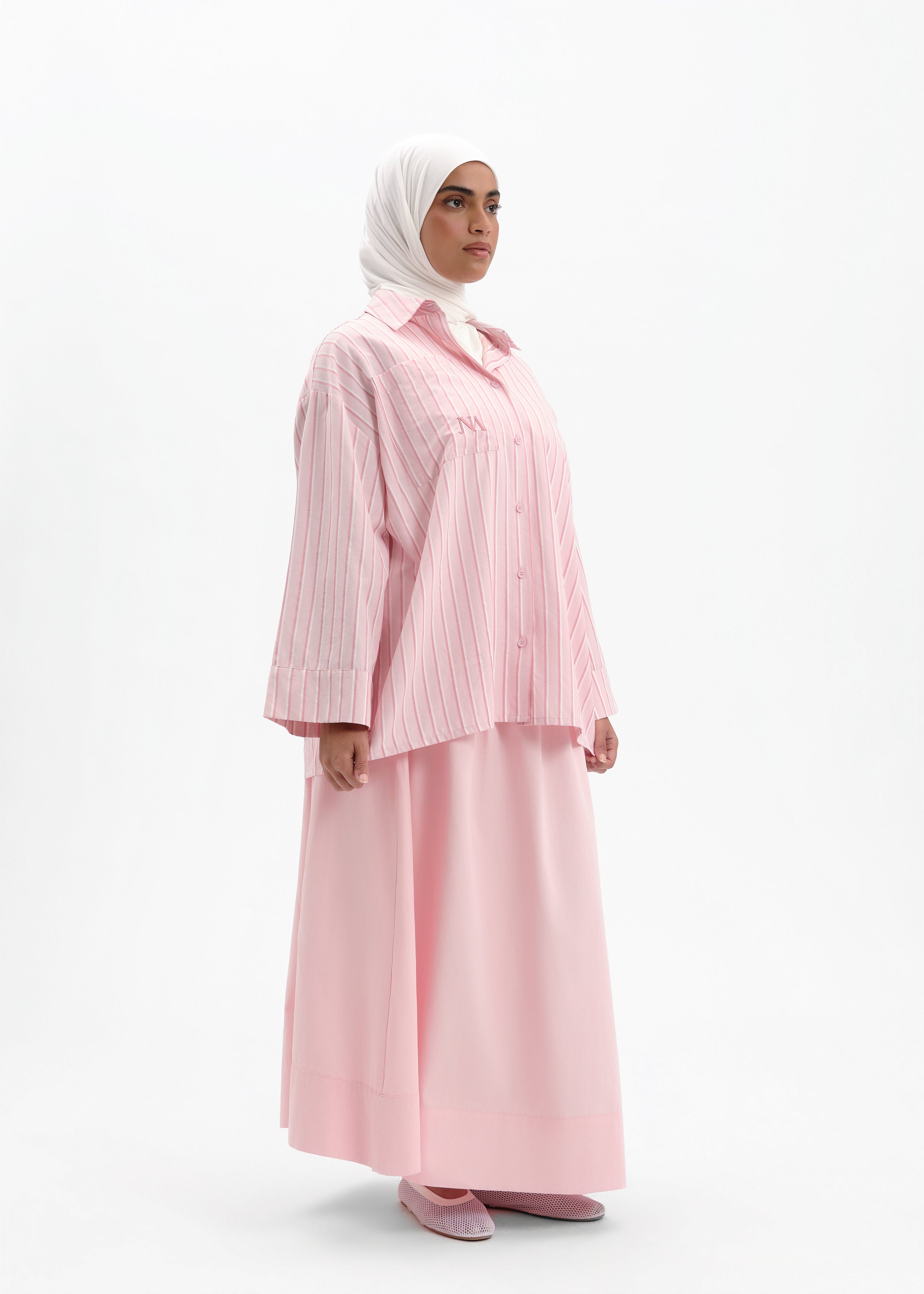 Stripped shirt light pink
