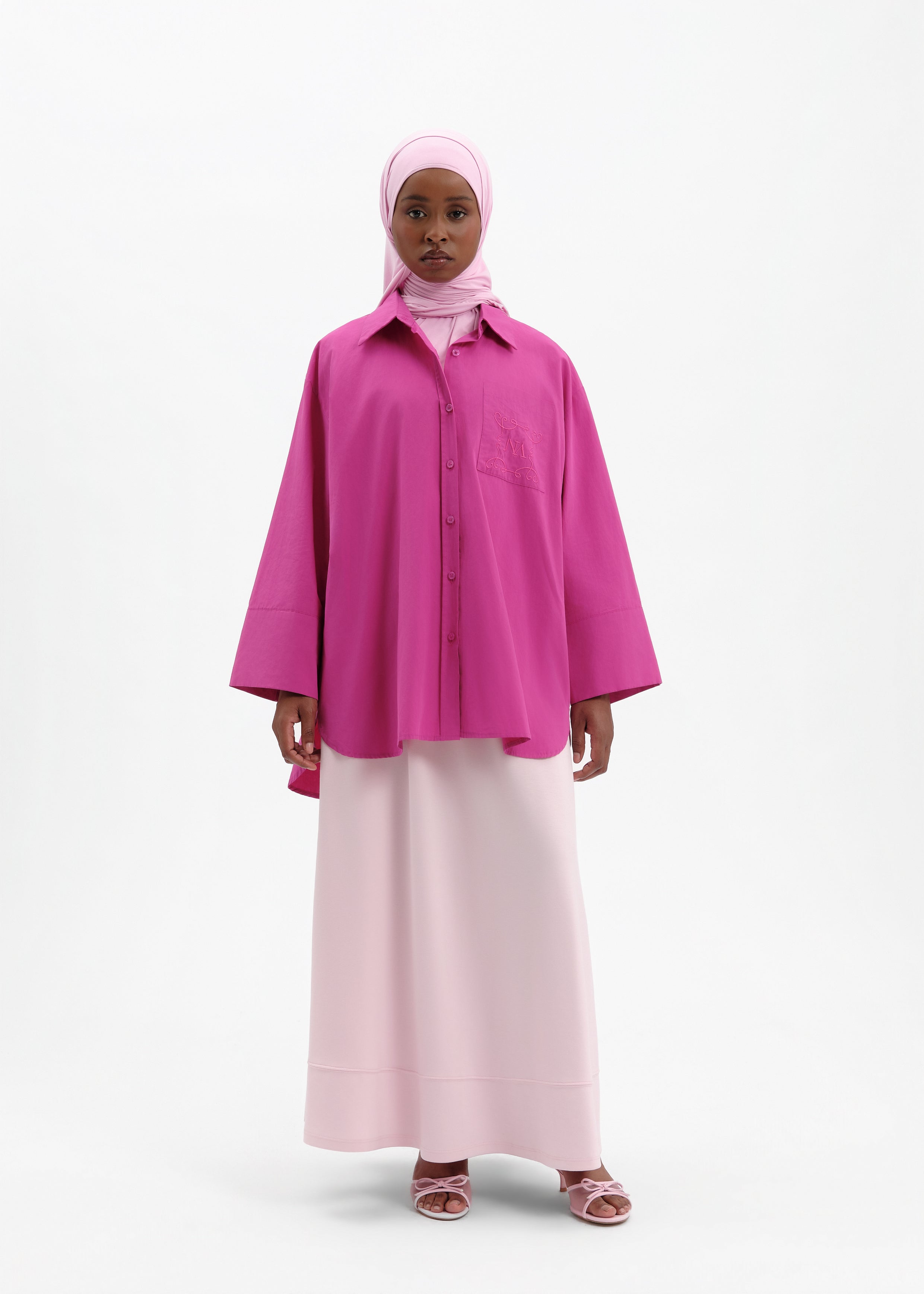 Fushia oversized shirt