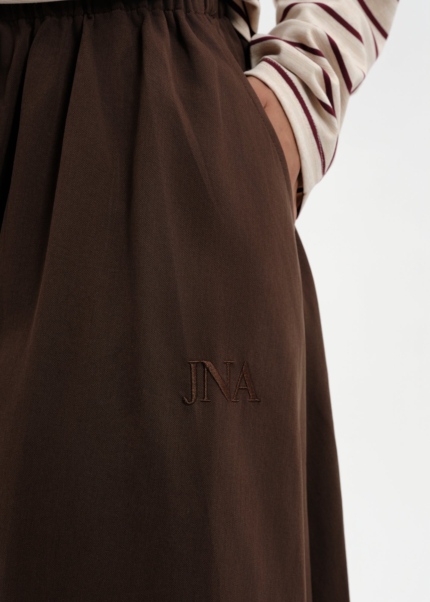 Oversized skirt coton brown