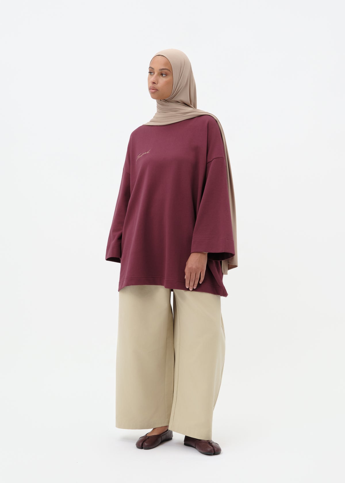 T-shirt oversize bordeaux