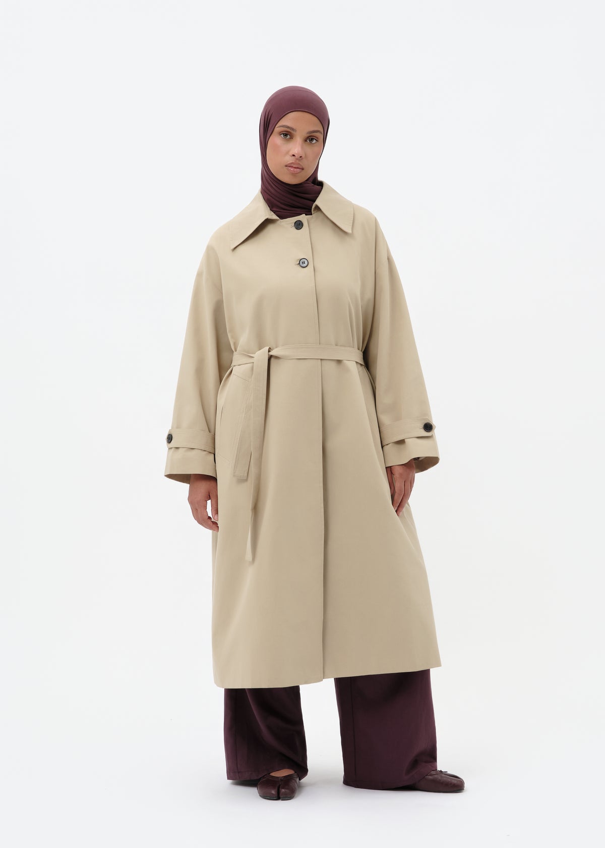 Trench oversize beige