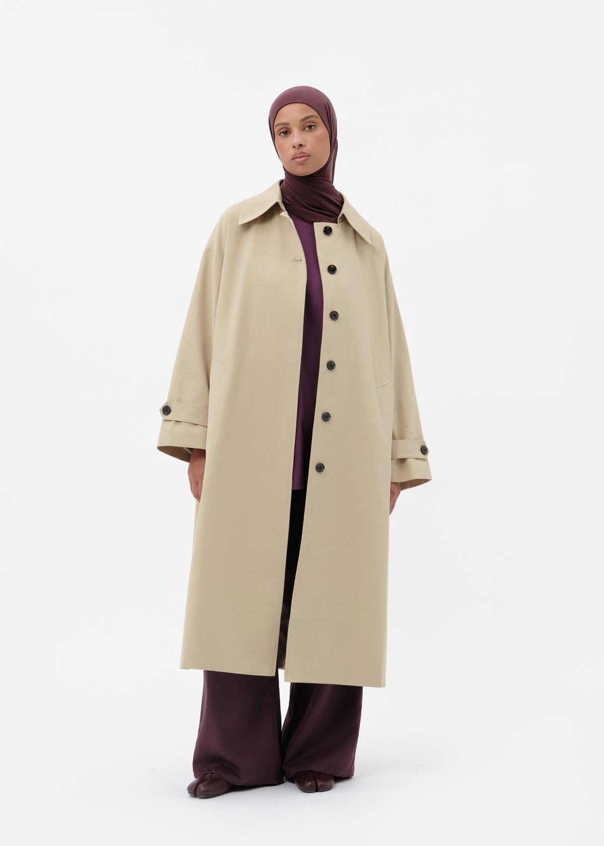 Trench oversize beige