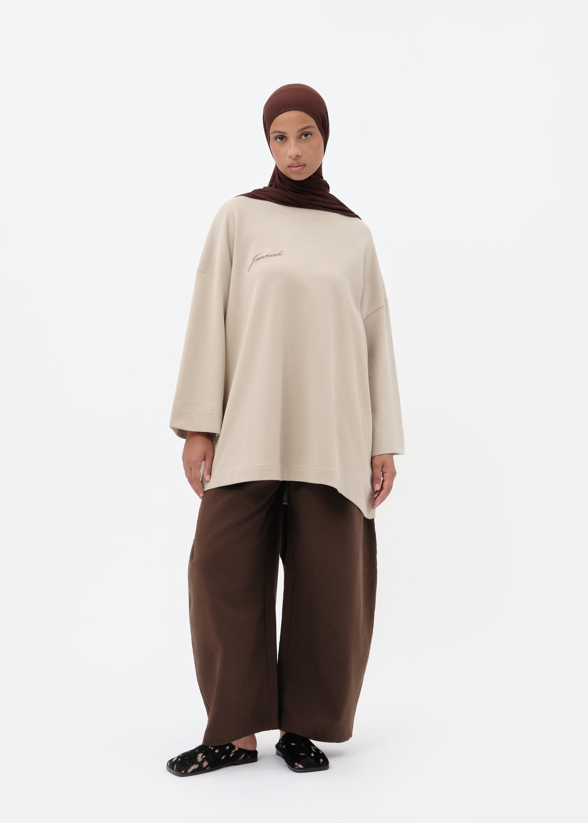 T-shirt oversize latte